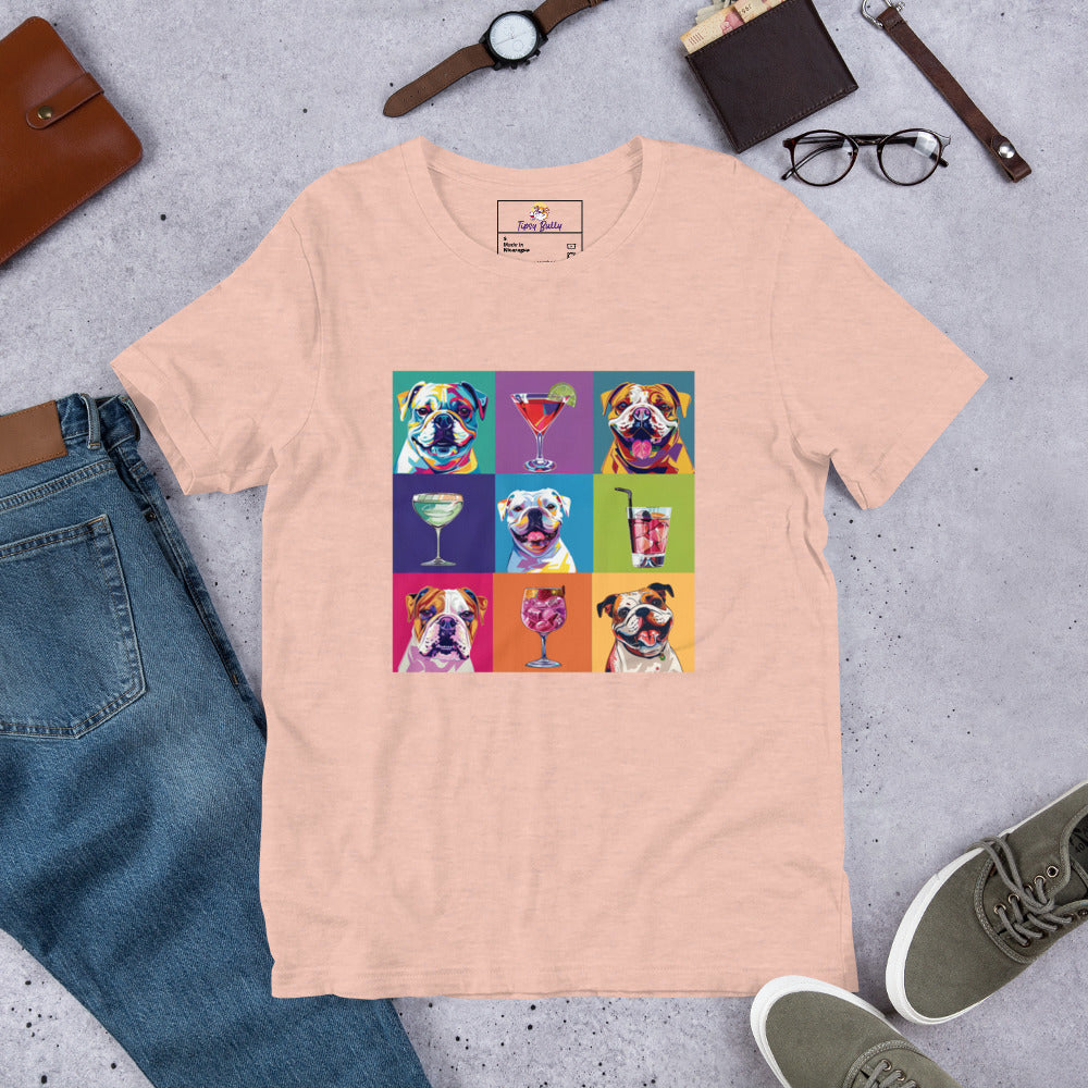Paws & Cocktails Pop Art Tee Unisex t-shirt (English)