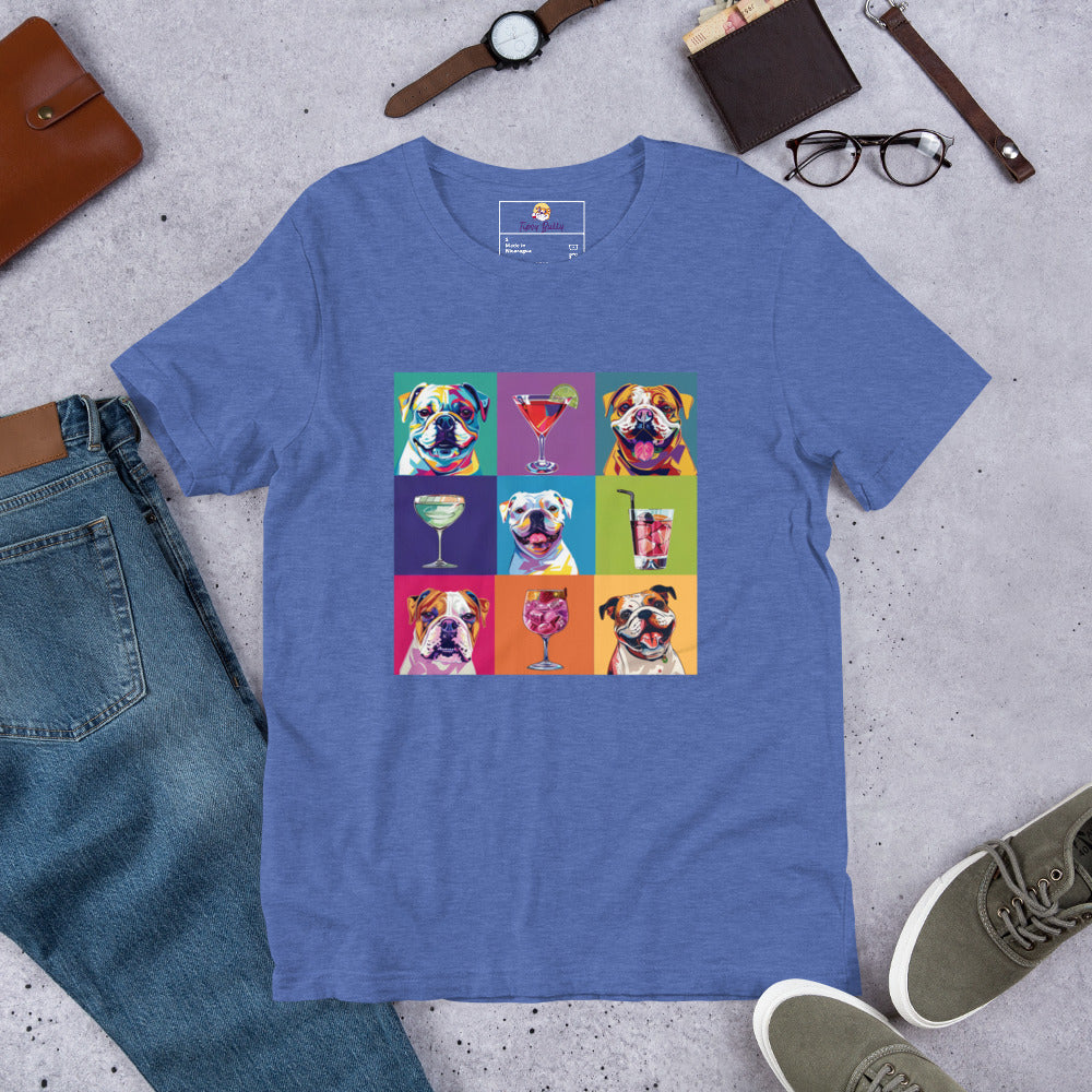 Paws & Cocktails Pop Art Tee Unisex t-shirt (English)
