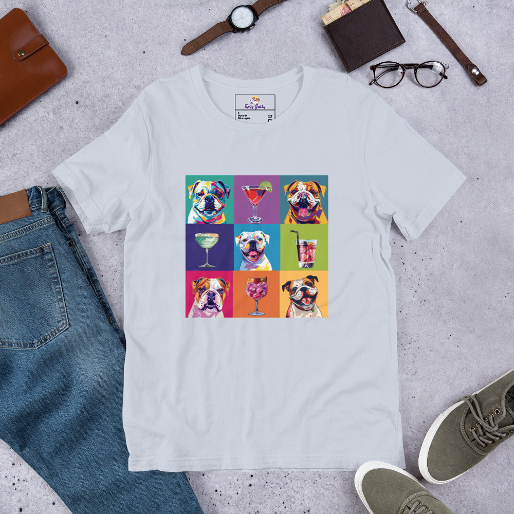 Paws & Cocktails Pop Art Tee Unisex t-shirt (English)