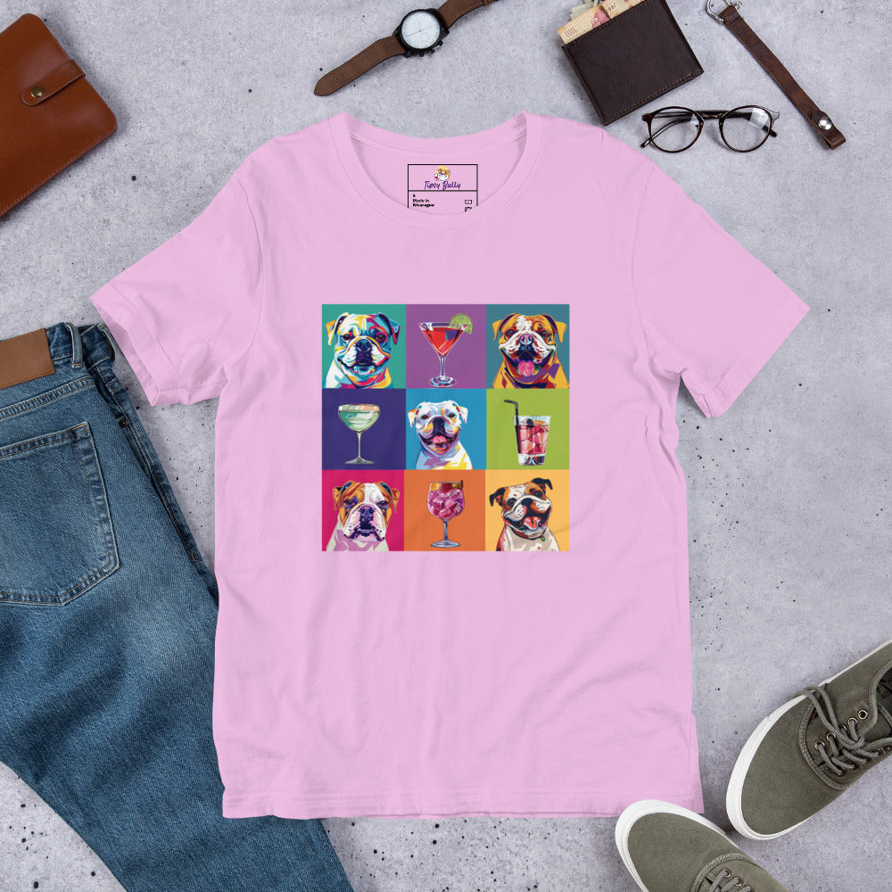 Paws & Cocktails Pop Art Tee Unisex t-shirt (English)