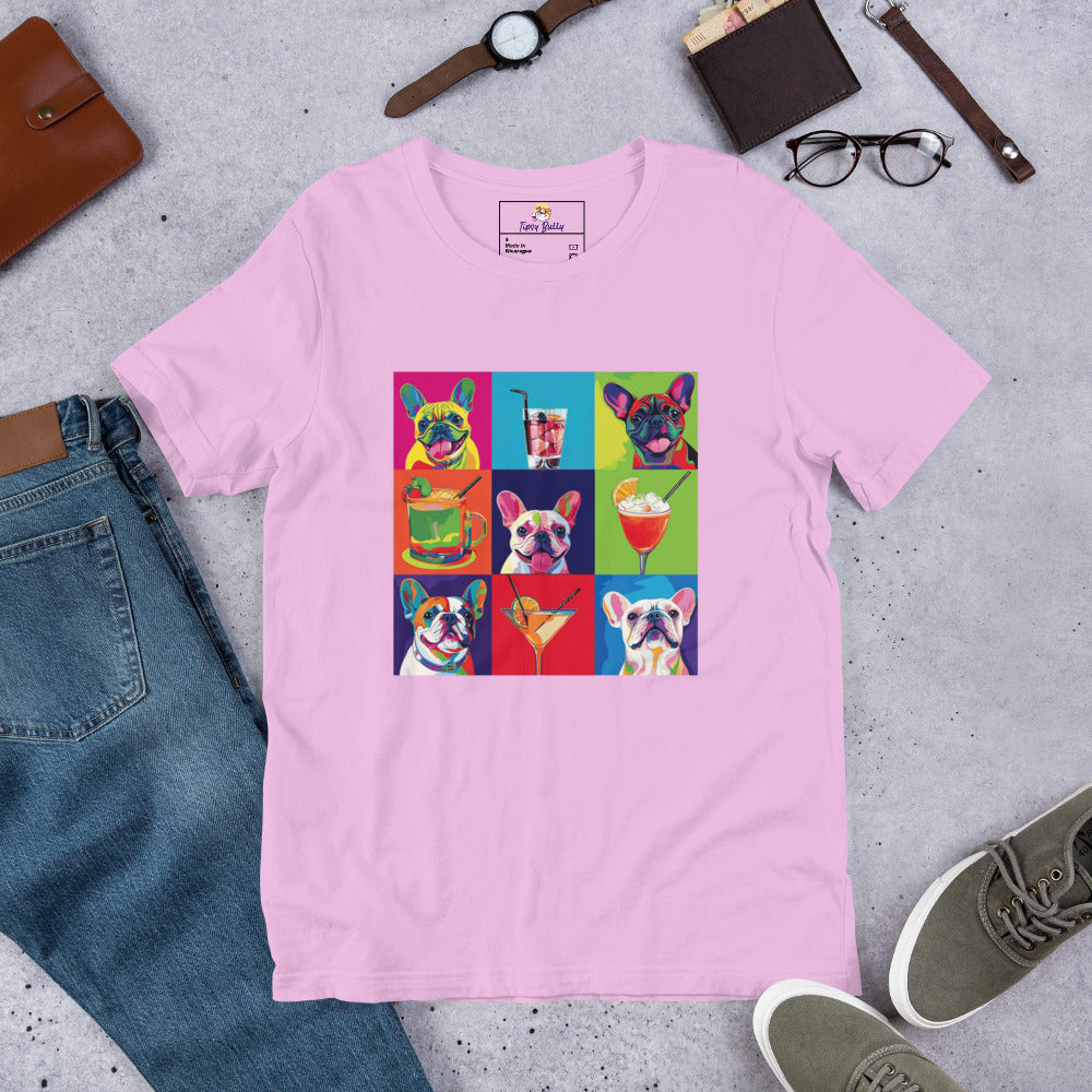 Paws & Cocktails Pop Art Tee Unisex t-shirt (French)