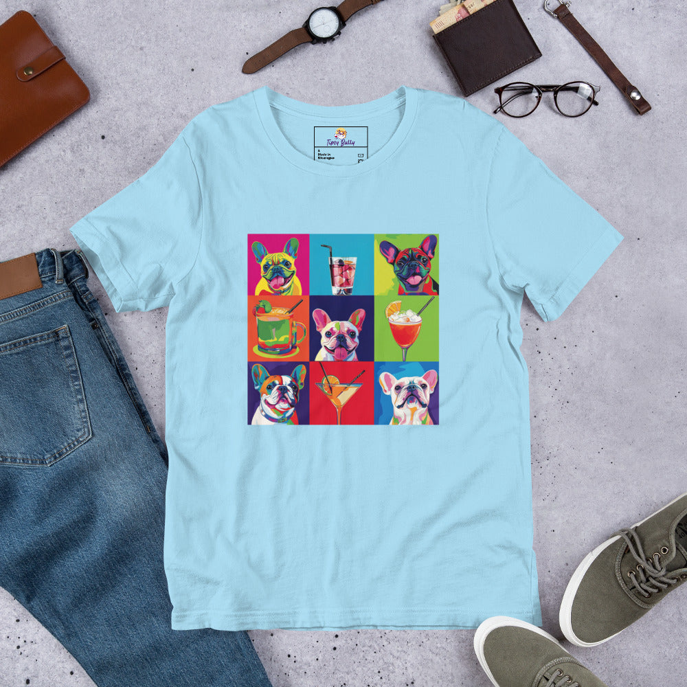 Paws & Cocktails Pop Art Tee Unisex t-shirt (French)