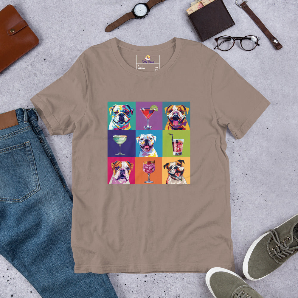 Paws & Cocktails Pop Art Tee Unisex t-shirt (English)