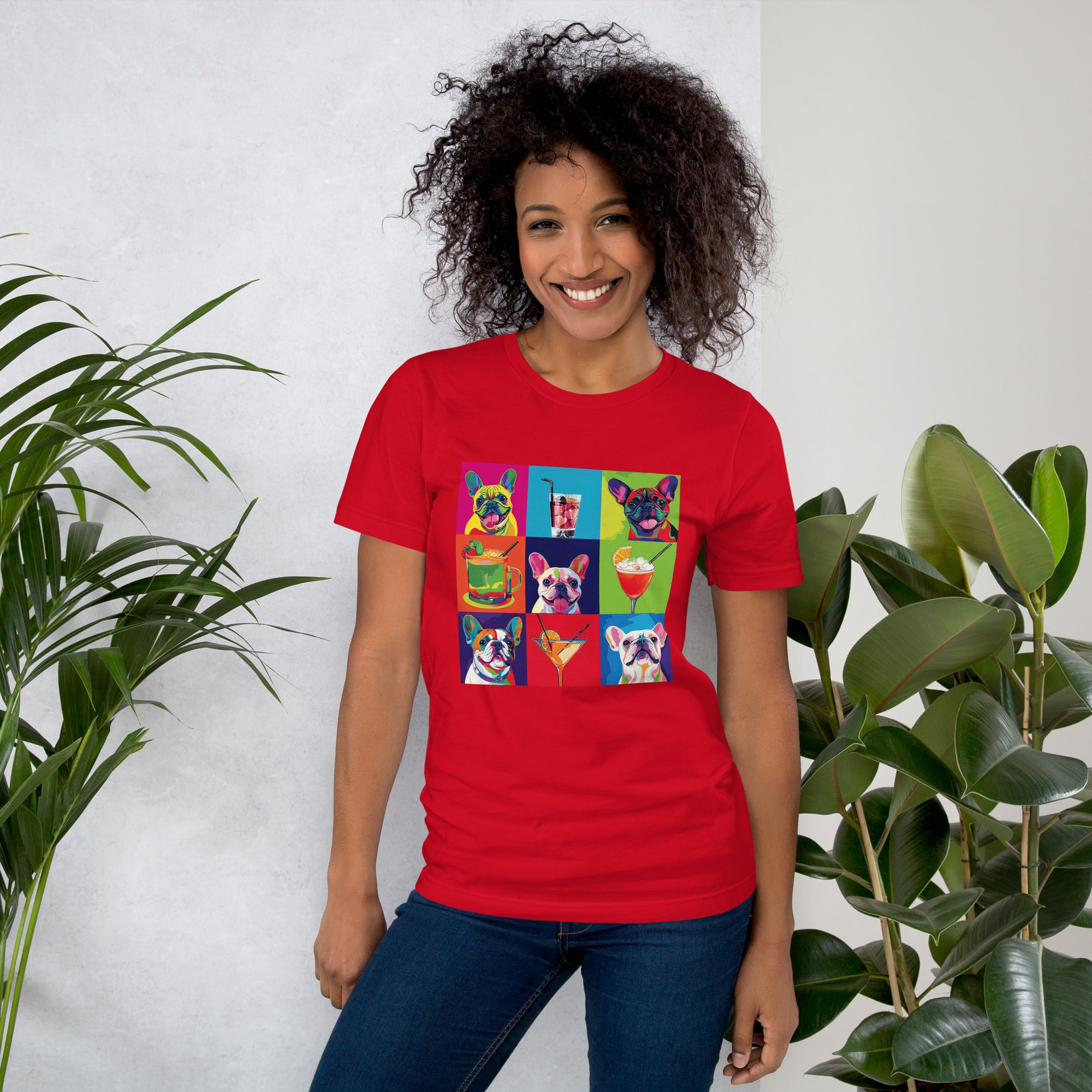 Paws & Cocktails Pop Art Tee Unisex t-shirt (French)