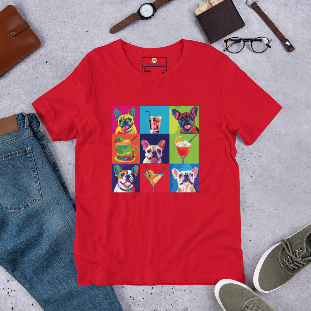 Paws & Cocktails Pop Art Tee Unisex t-shirt (French)