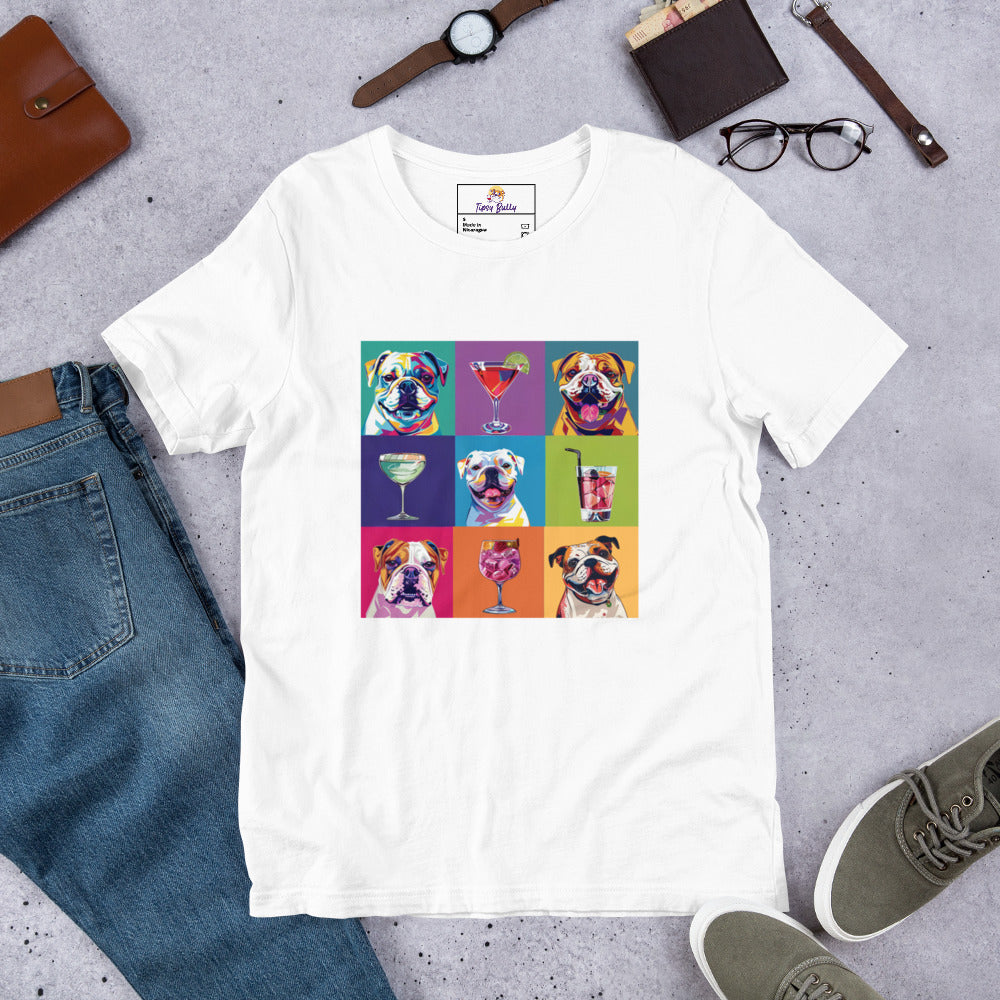 Paws & Cocktails Pop Art Tee Unisex t-shirt (English)