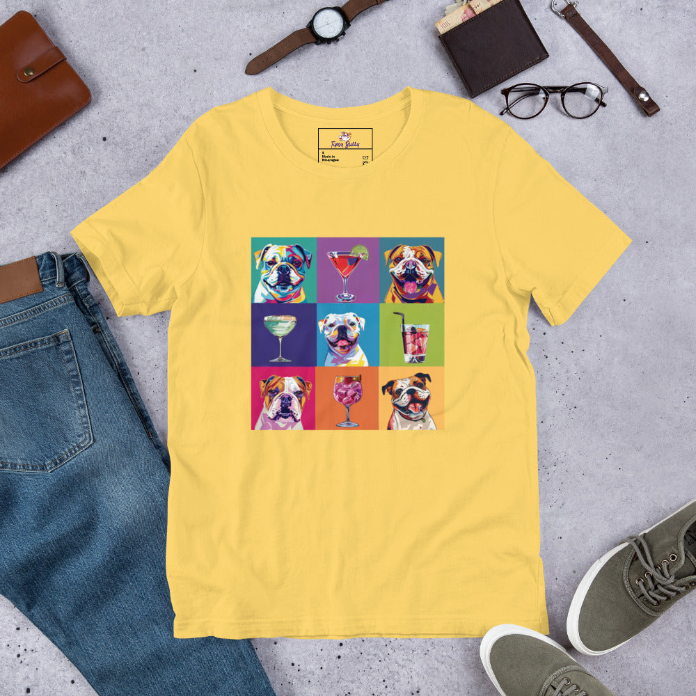 Paws & Cocktails Pop Art Tee Unisex t-shirt (English)