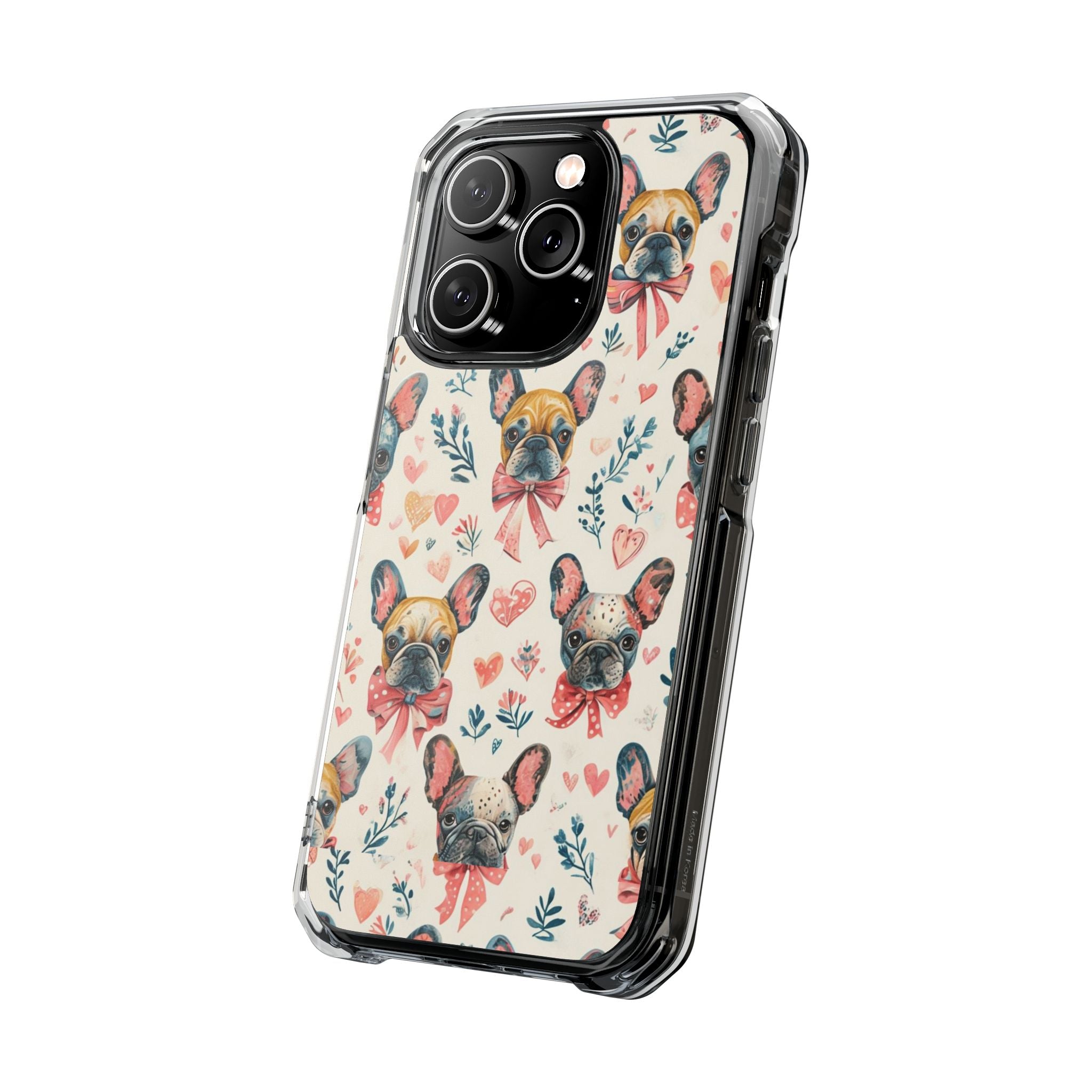 Puppy Love Protection Phone Case (Coquette/French)