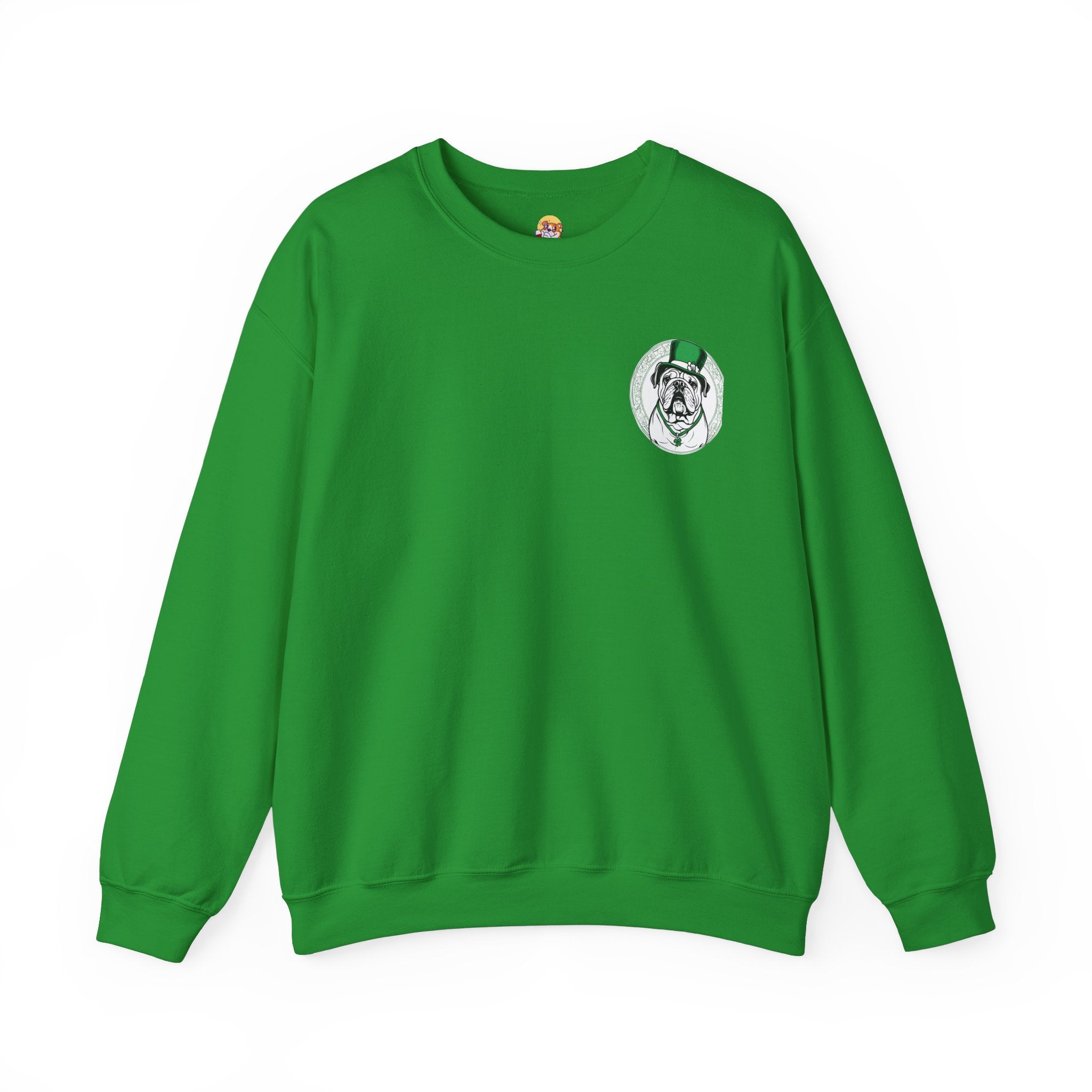 Bulldog St. Patrick's Day Sweatshirt (Kiss Me/English)