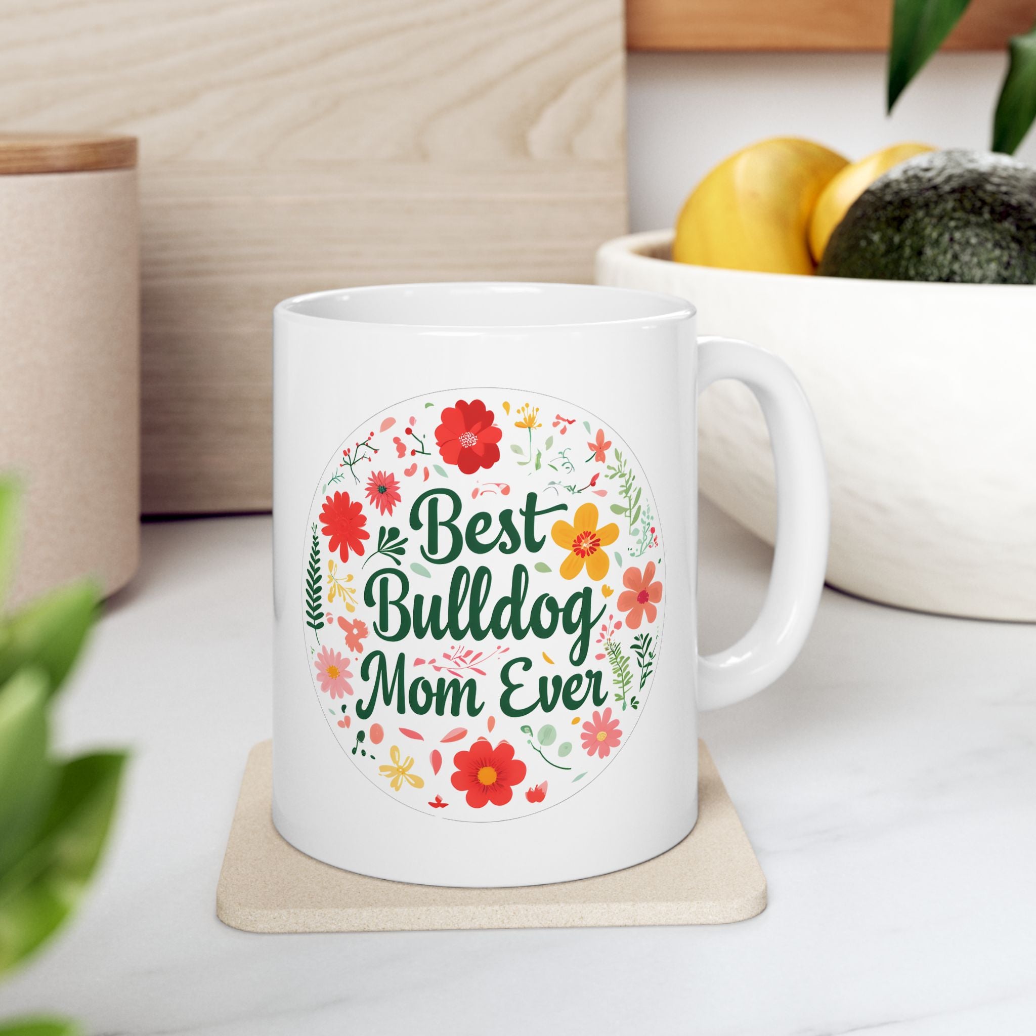 Bulldog Mom Coffee Mug (English/French)