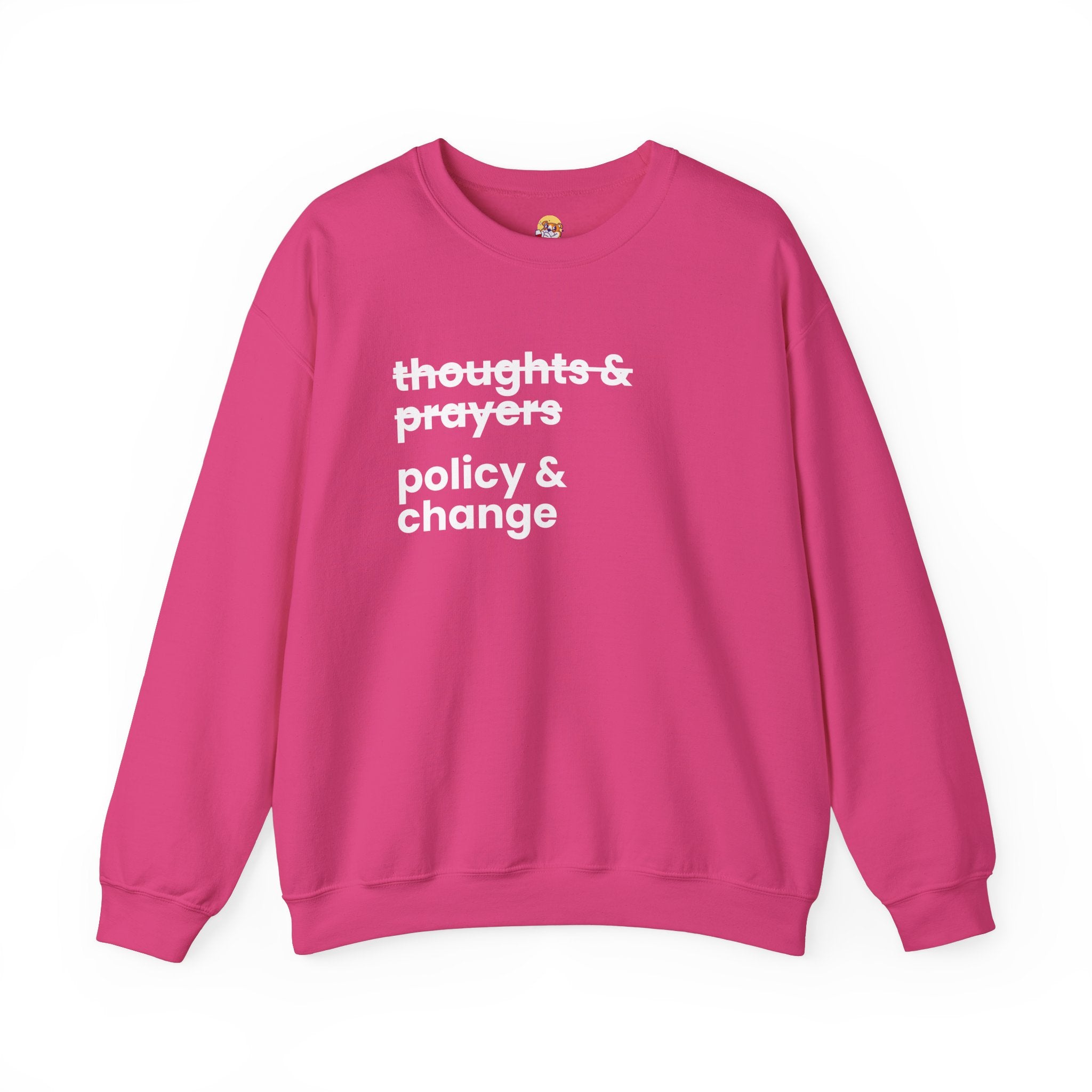 Policy & Change" Unisex Crew Neck Sweatshirt