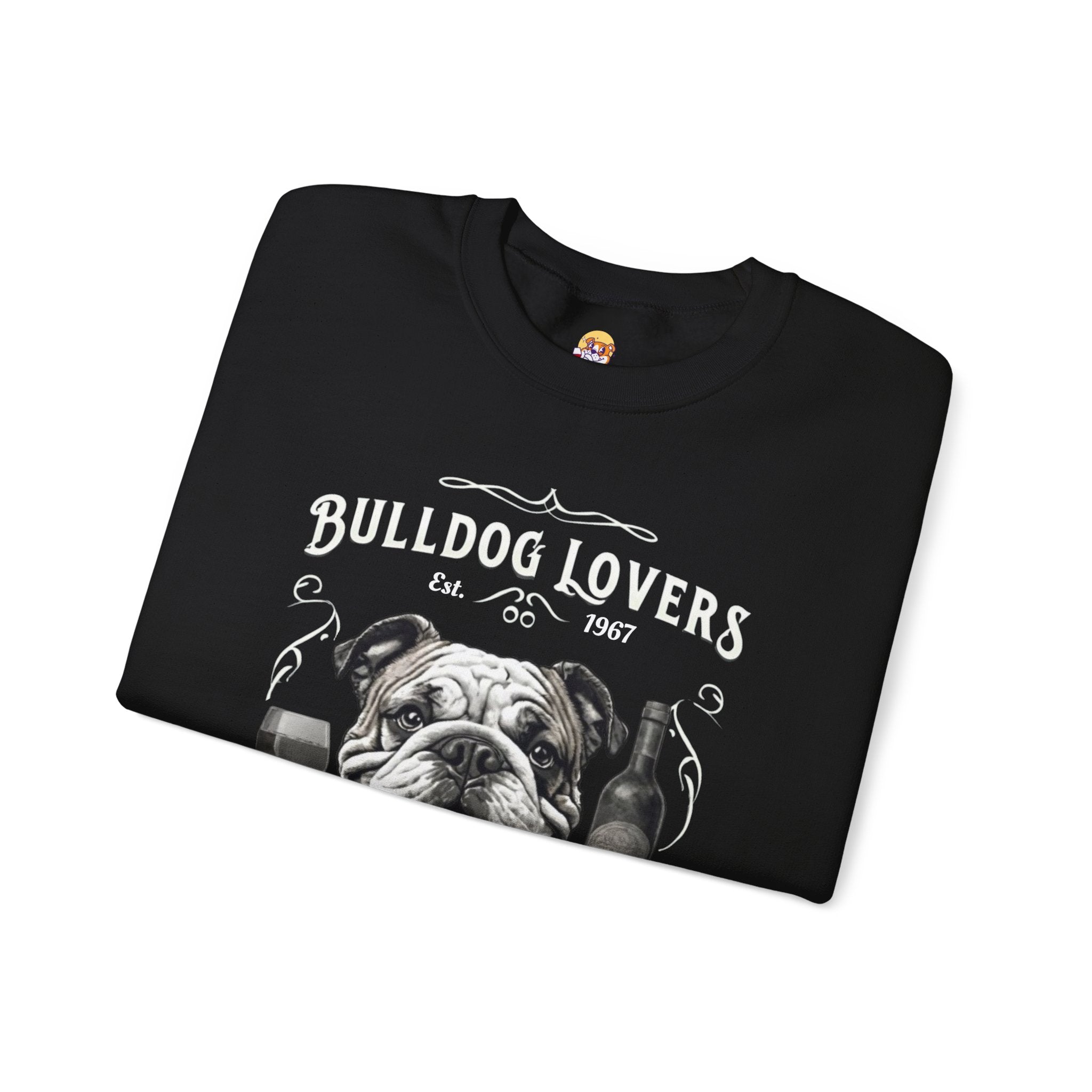 Bulldog Lovers Social Club Unisex Heavy Blend™ Crewneck Sweatshirt (English/Wine)