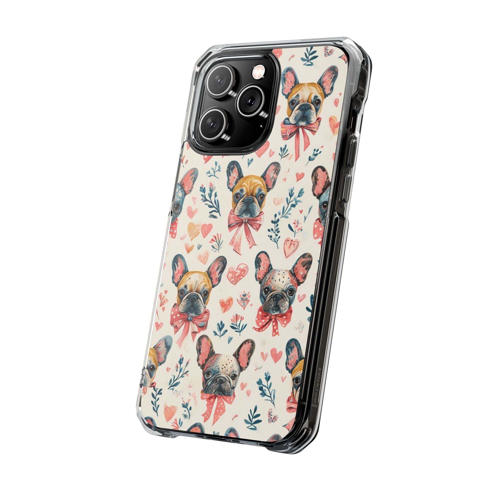 Puppy Love Protection Phone Case (Coquette/French)