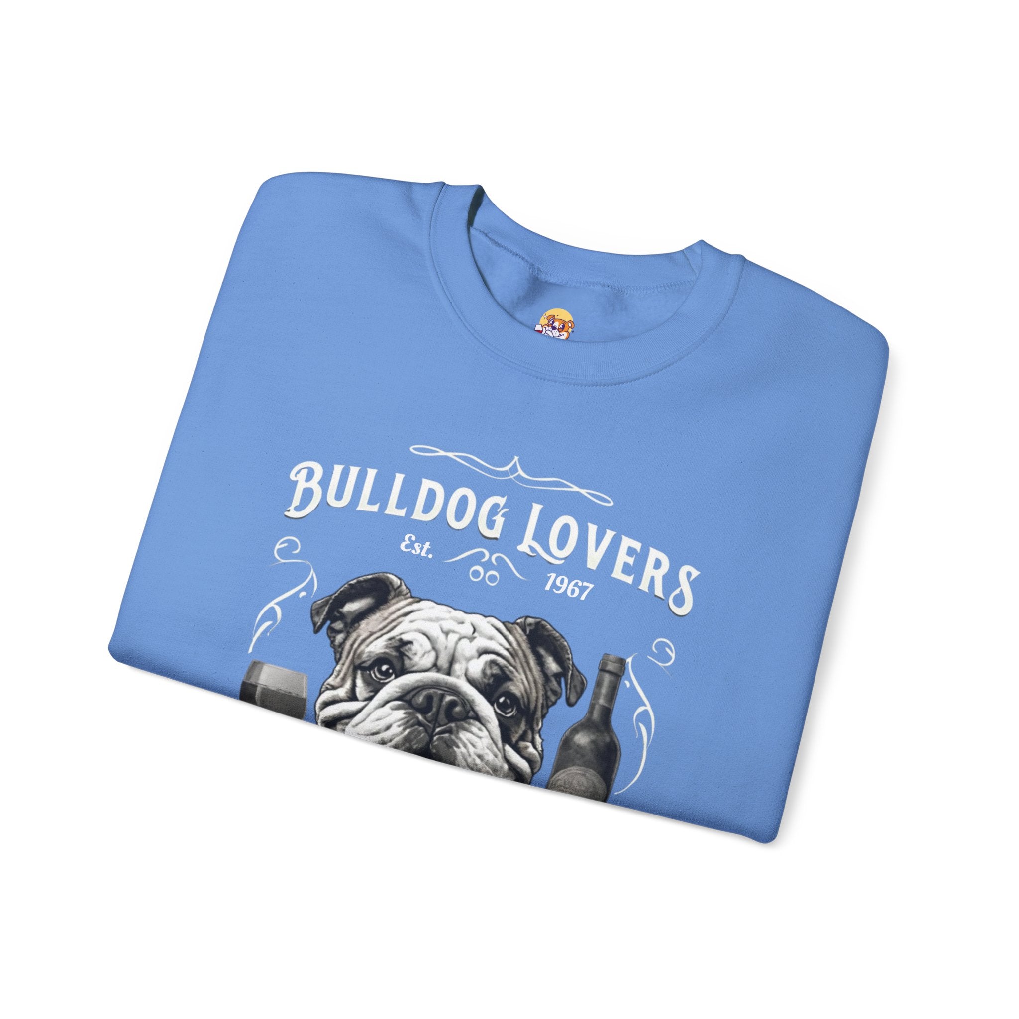 Bulldog Lovers Social Club Unisex Heavy Blend™ Crewneck Sweatshirt (English/Wine)