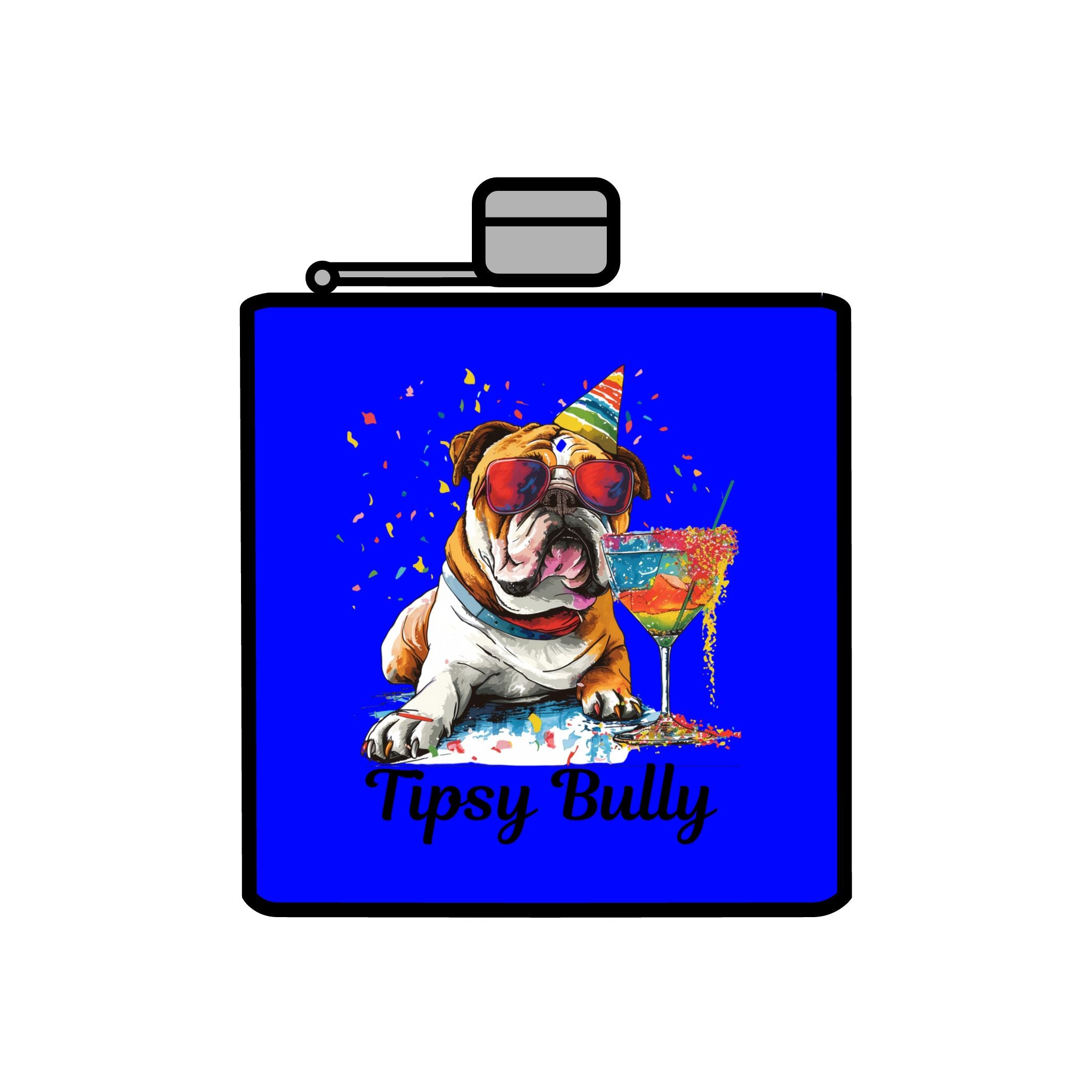 Tipsy Bully Stainless Steel Flask – Bulldog Edition (English/Tipsy Bully)