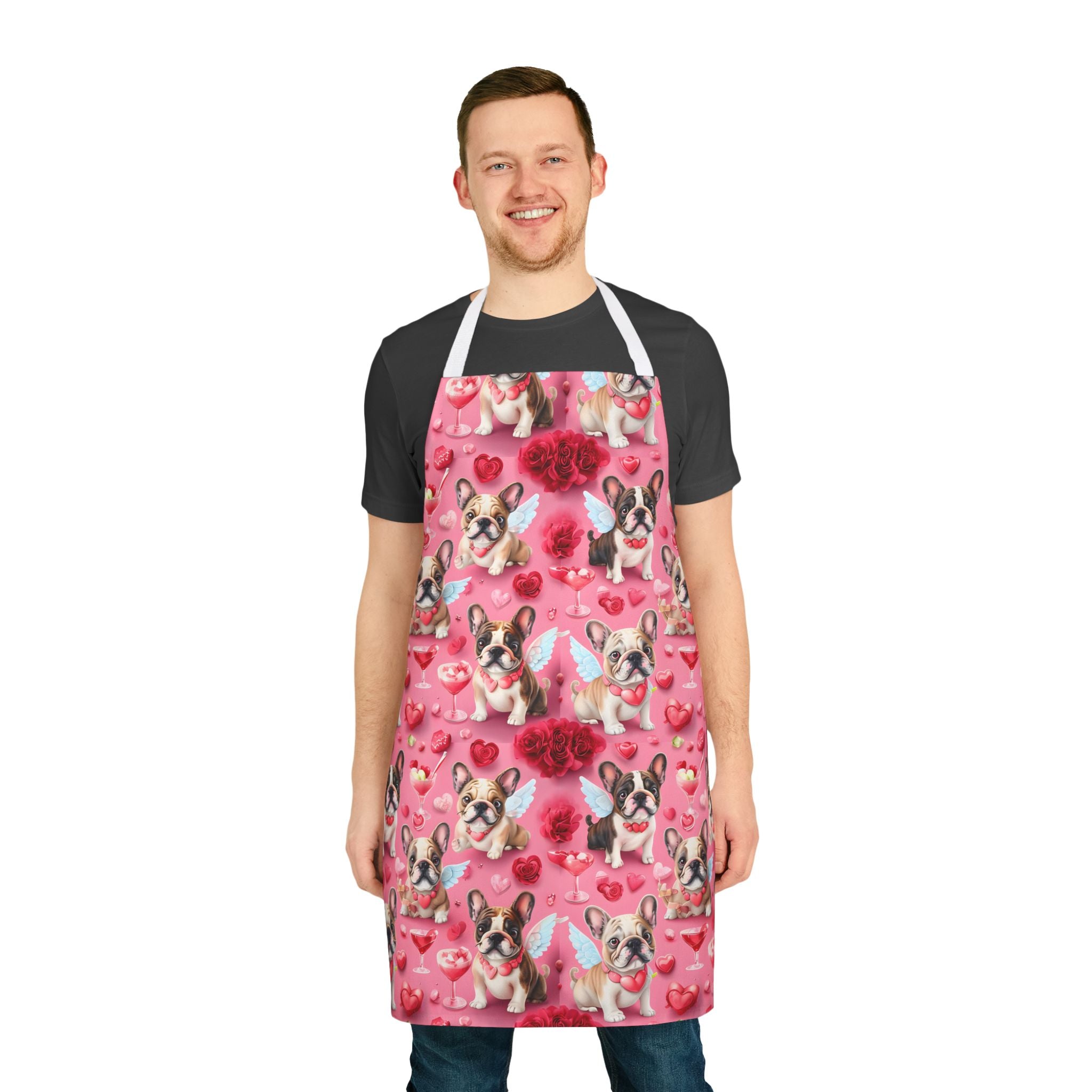 Bulldog Valentine’s Day Apron (French)