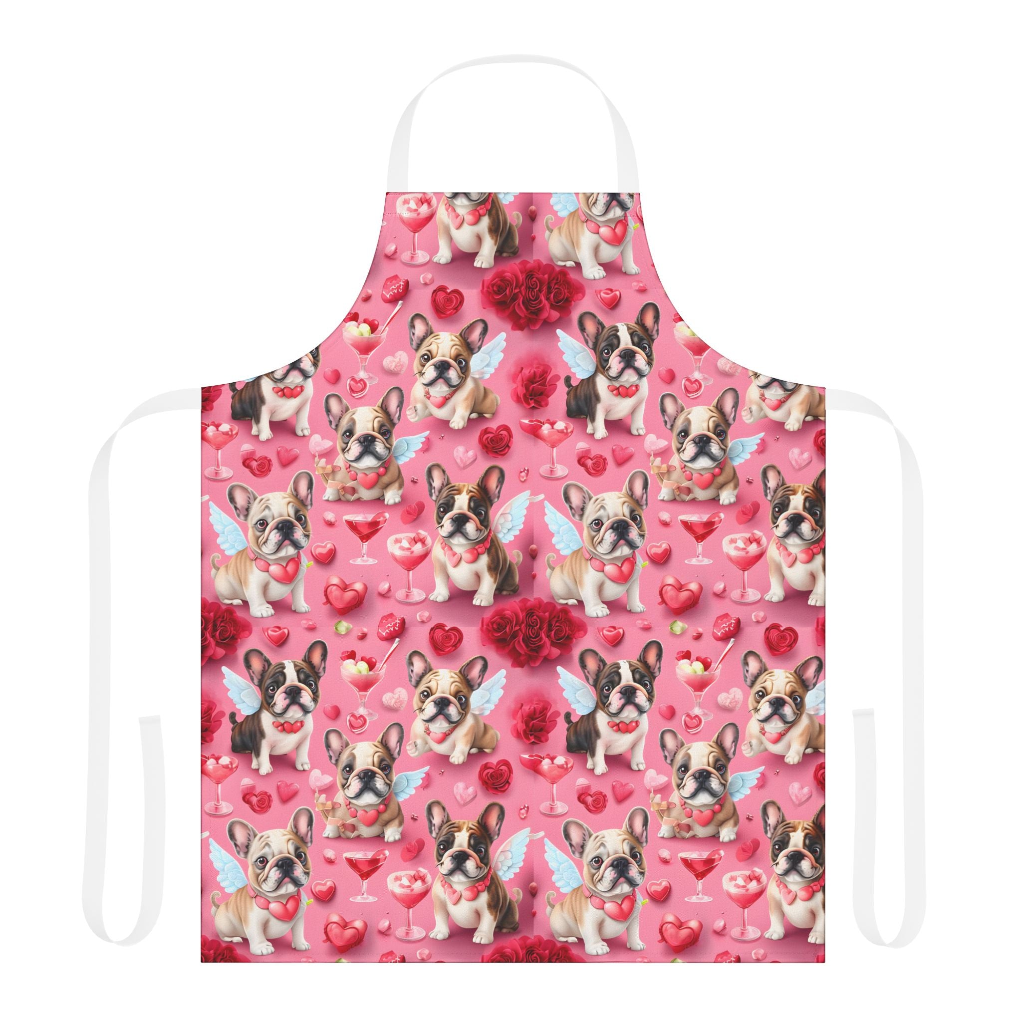 Bulldog Valentine’s Day Apron (French)