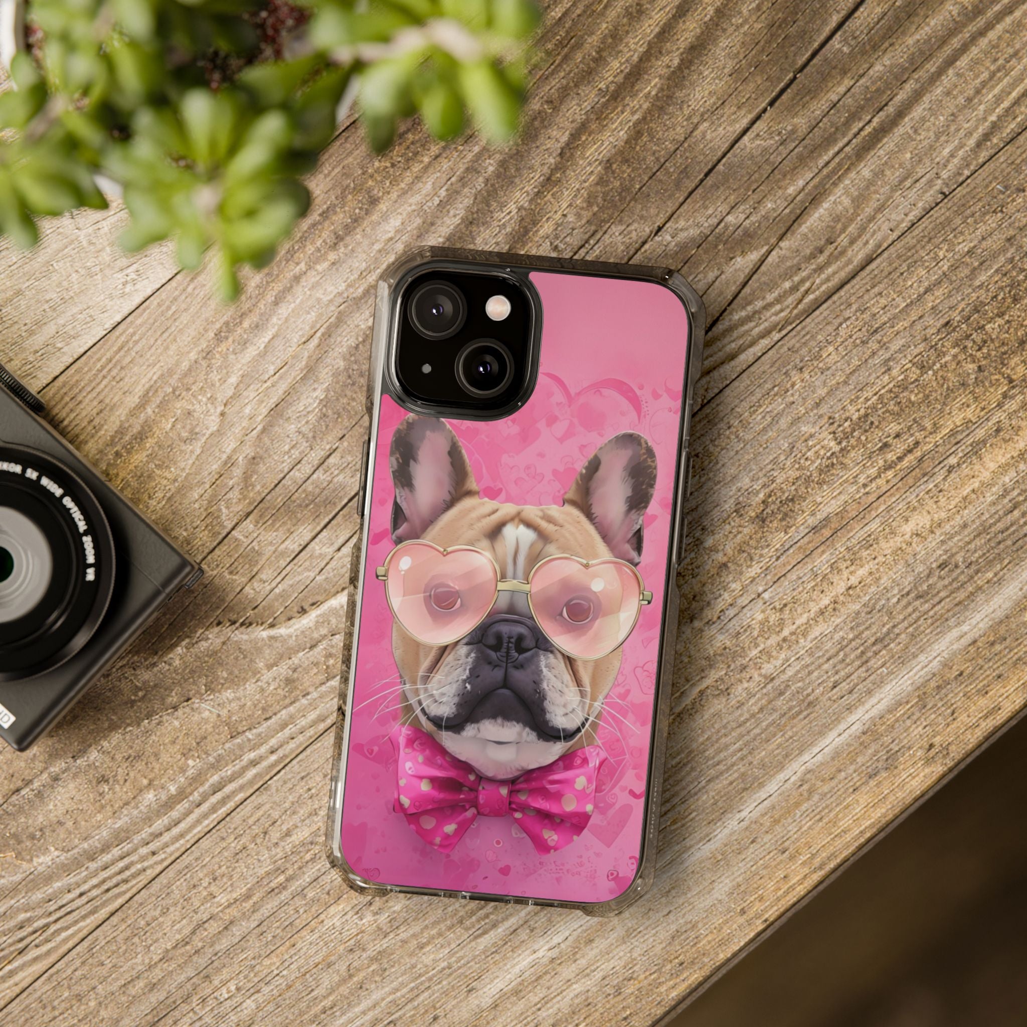 Puppy Love Protection Valentine's Day Phone Case (French)