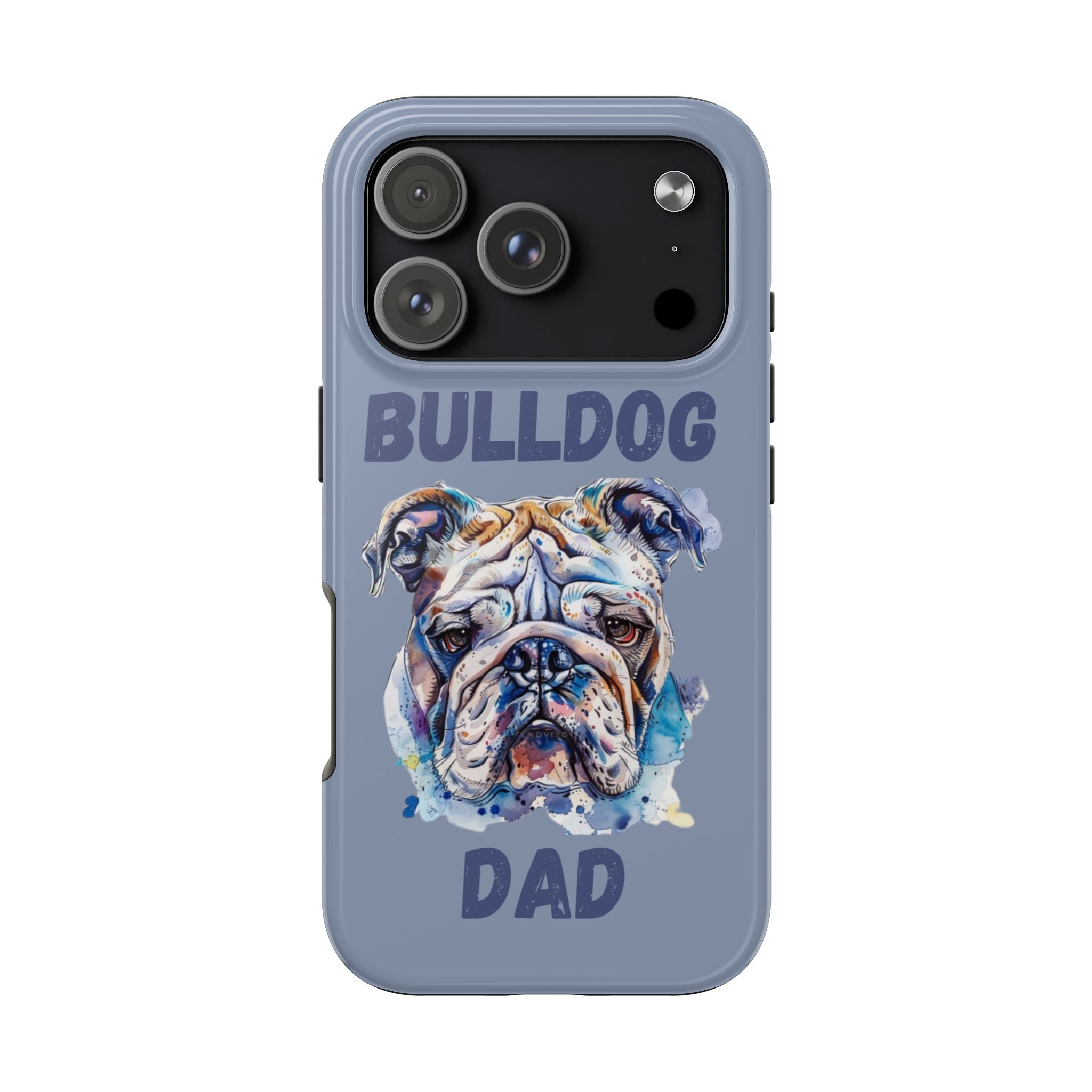 Bulldog Dad iPhone Cases (English/Watercolor) New