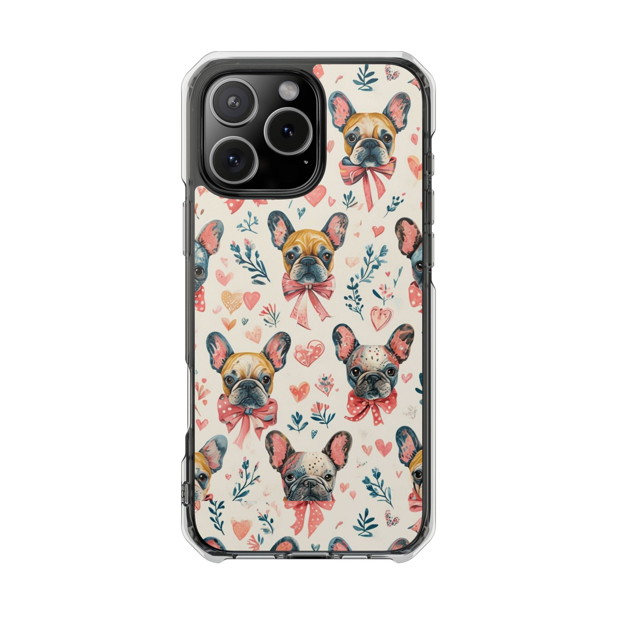 Puppy Love Protection Phone Case (Coquette/French)