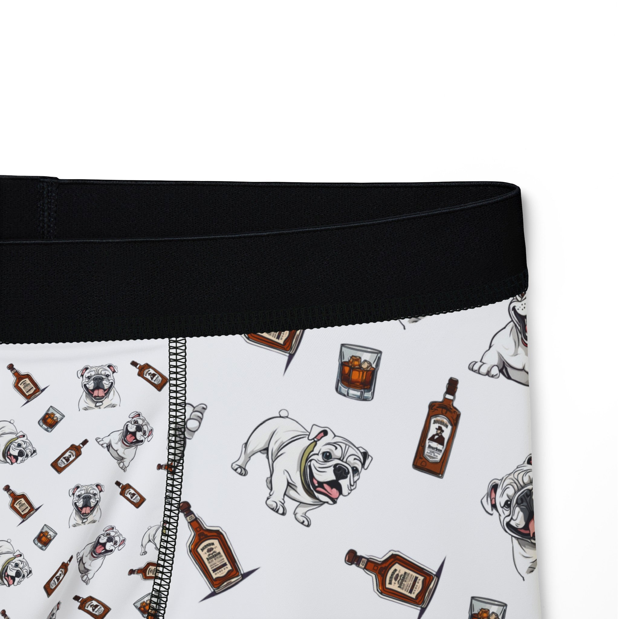 Tipsy Bully Bulldogs & Bourbon Men's Underwear (English/White)