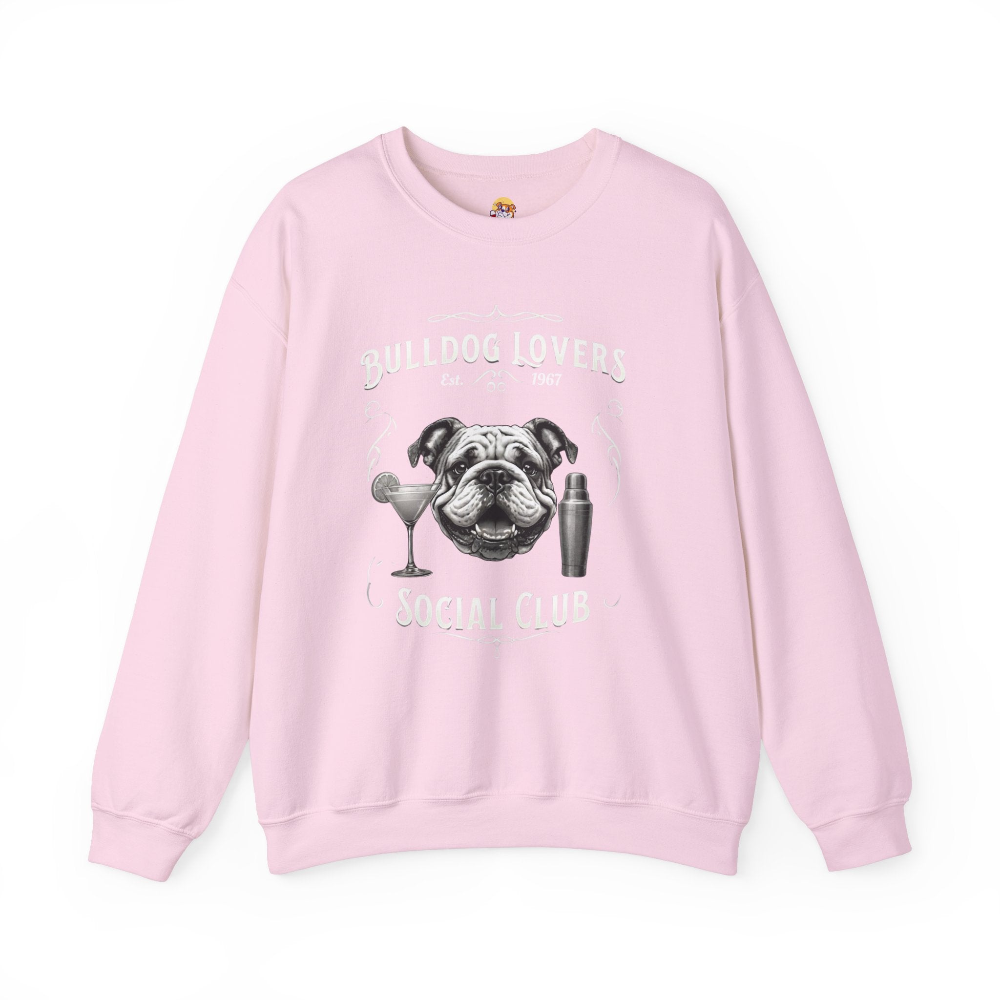 Bulldog Lovers Social Club Unisex Heavy Blend™ Crewneck Sweatshirt (English/Cocktail)