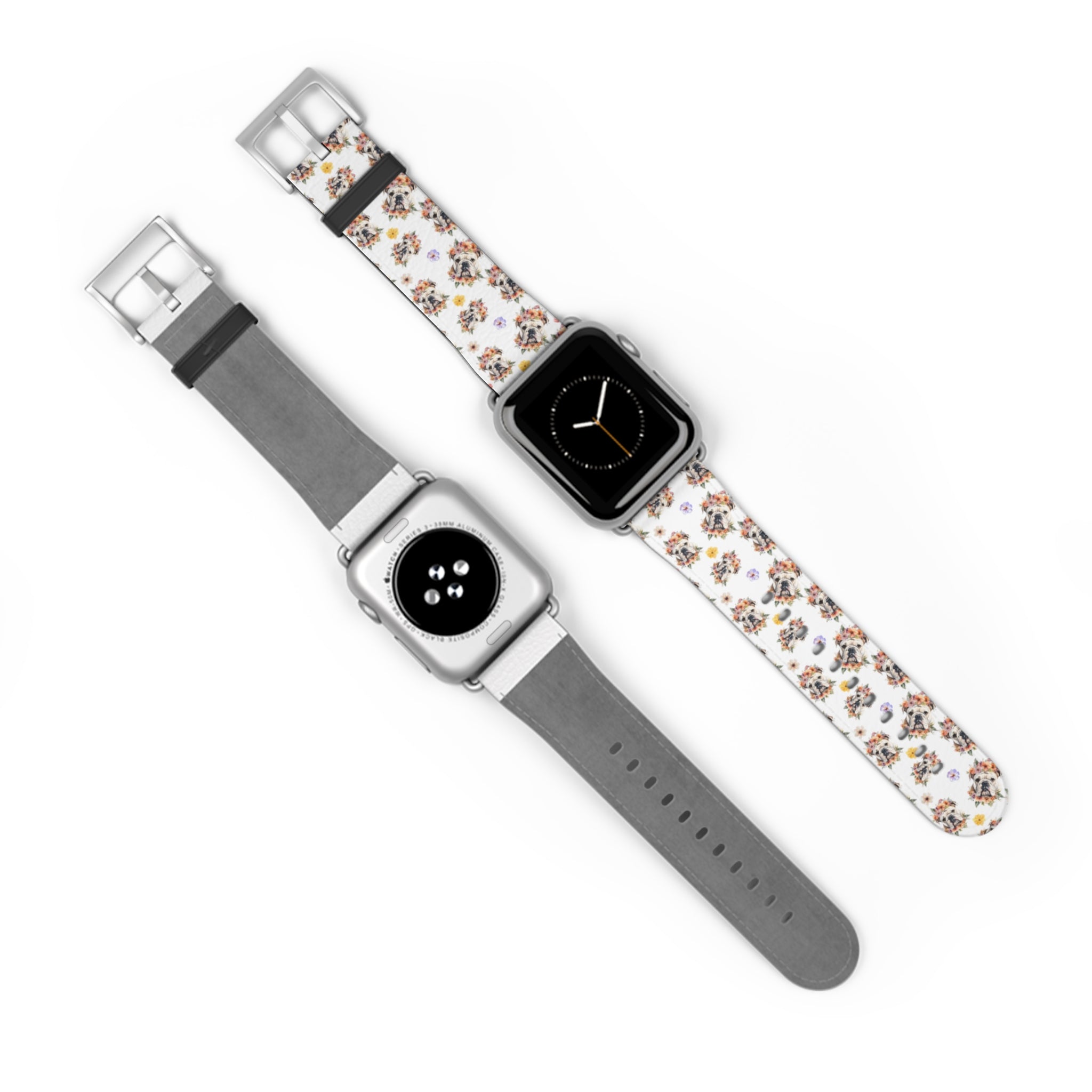 Bulldog Apple Watch Bands (English/Flower)