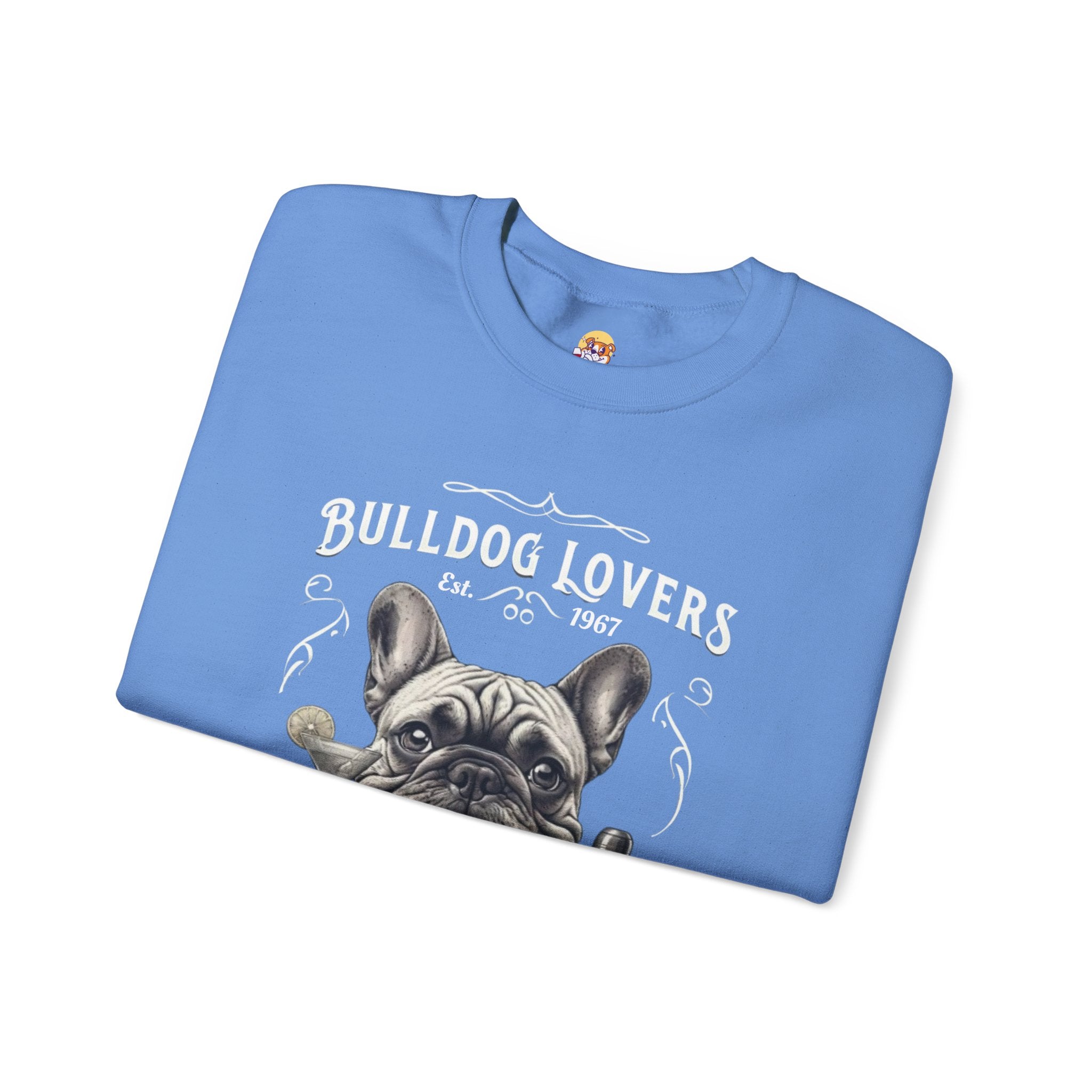 Bulldog Lovers Social Club Unisex Heavy Blend™ Crewneck Sweatshirt (French/Cocktail)