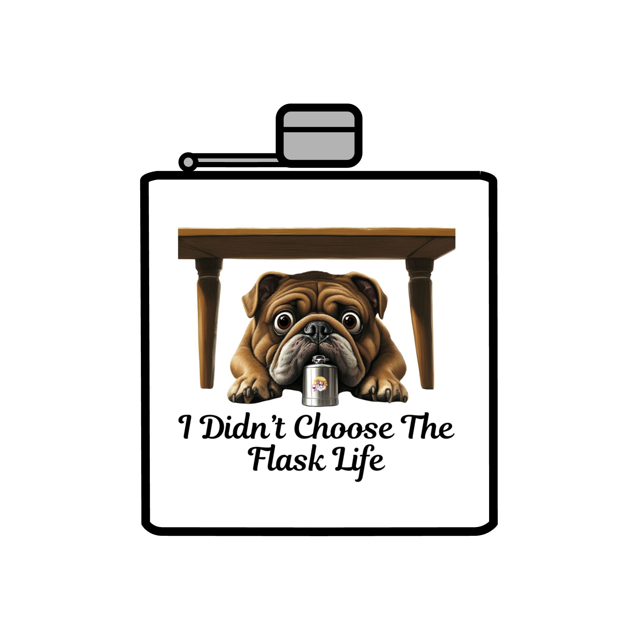 Tipsy Bully Stainless Steel Flask – Bulldog Edition (English/Flask Life)