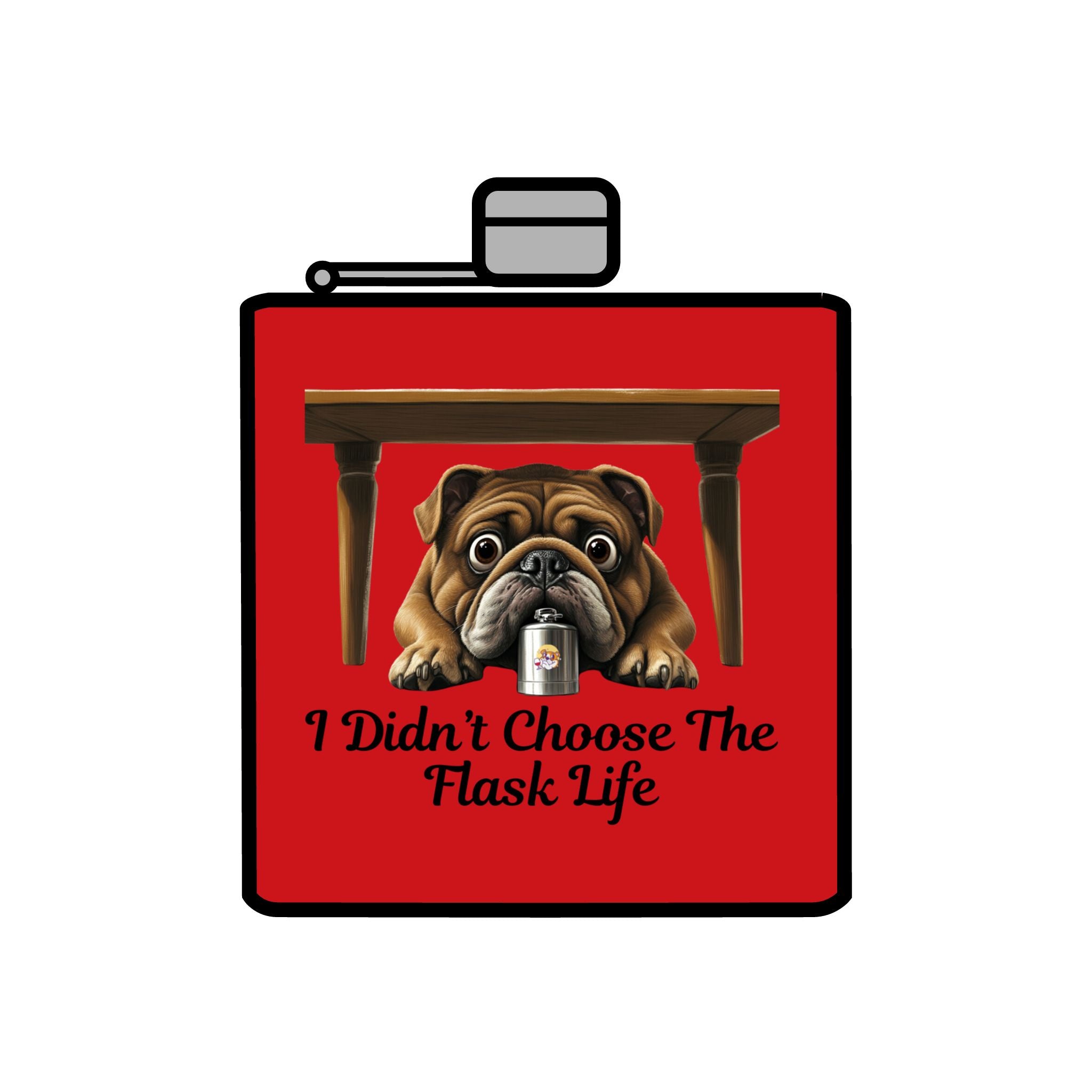 Tipsy Bully Stainless Steel Flask – Bulldog Edition (English/Flask Life)