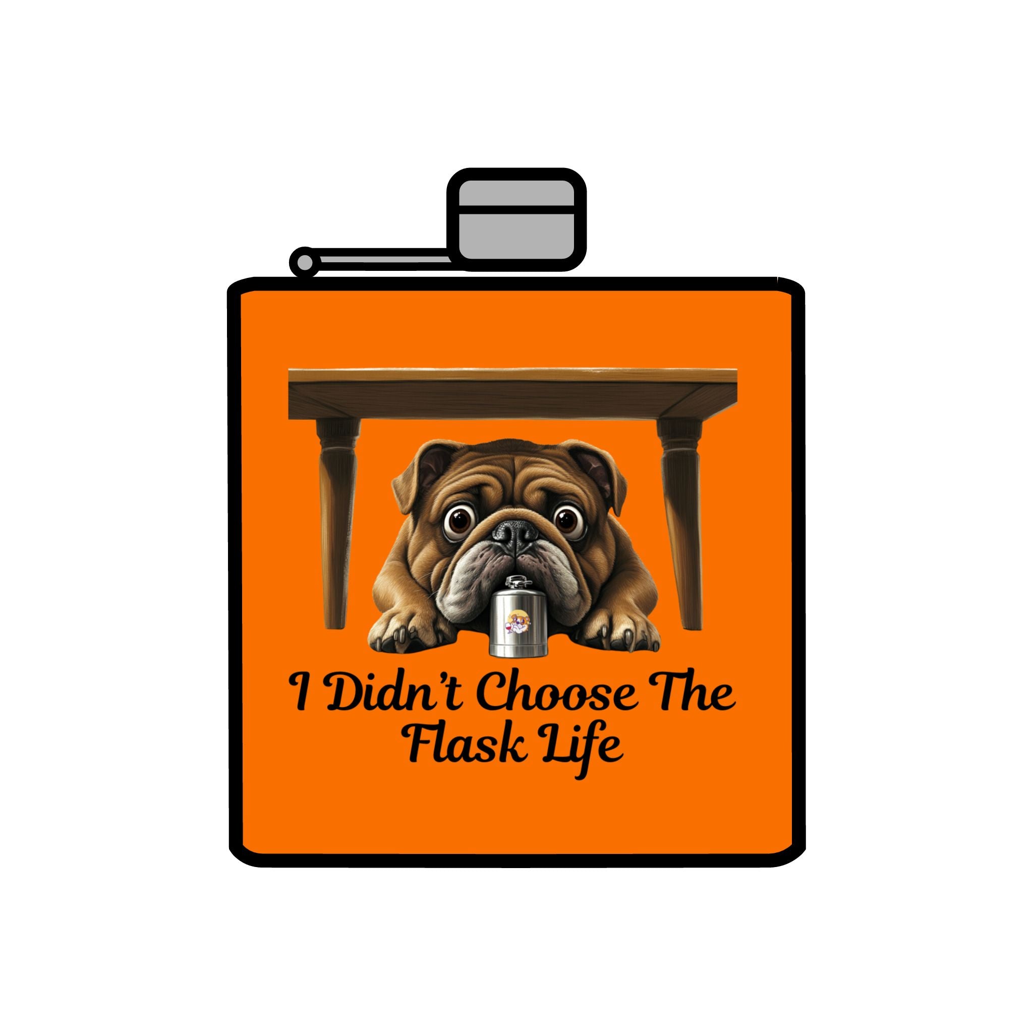 Tipsy Bully Stainless Steel Flask – Bulldog Edition (English/Flask Life)