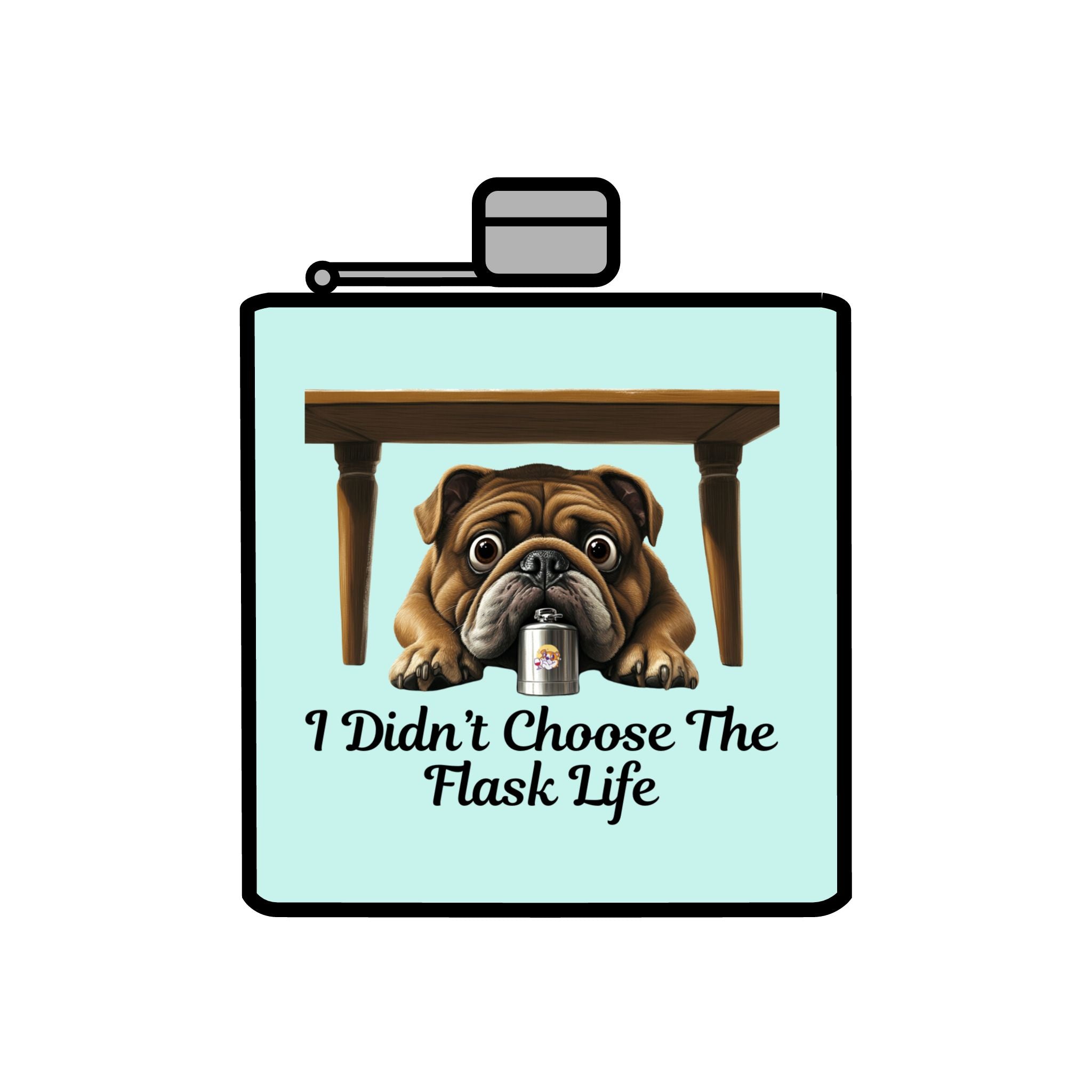 Tipsy Bully Stainless Steel Flask – Bulldog Edition (English/Flask Life)