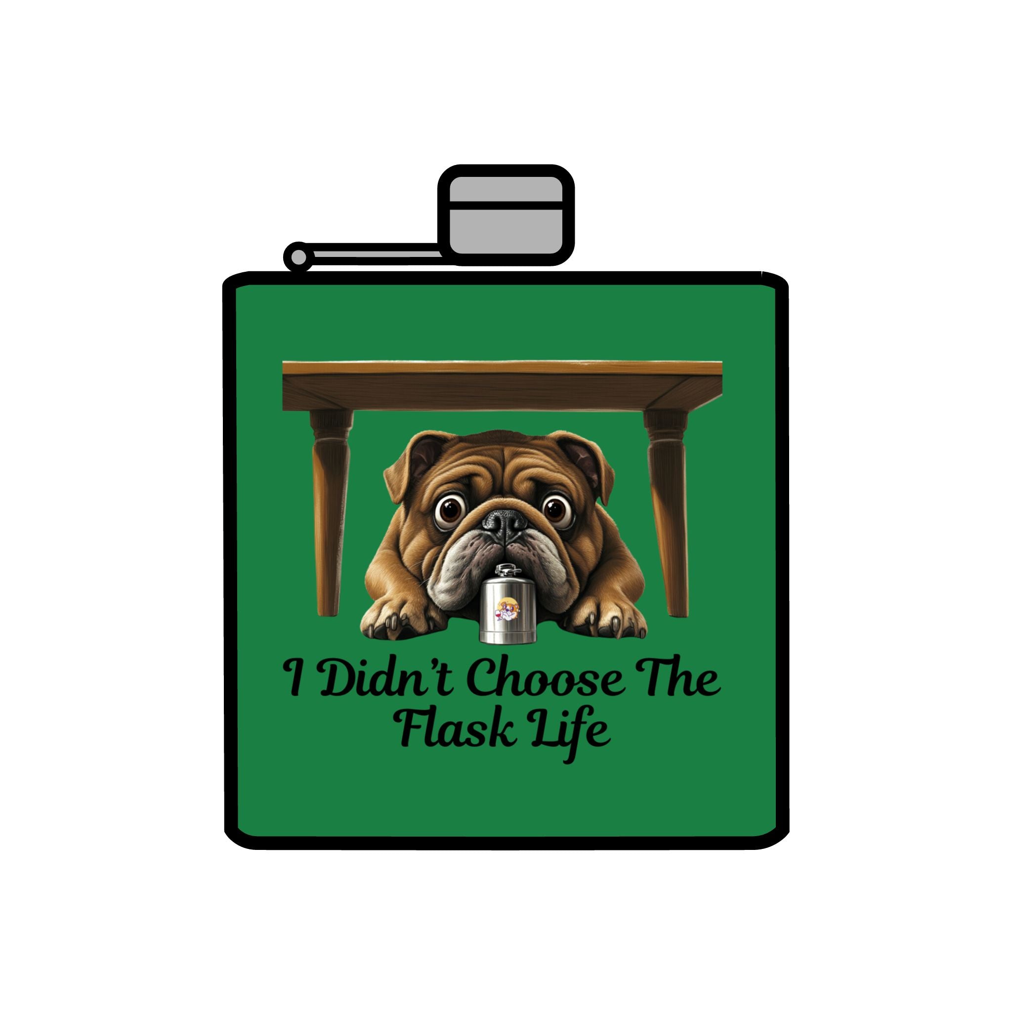 Tipsy Bully Stainless Steel Flask – Bulldog Edition (English/Flask Life)