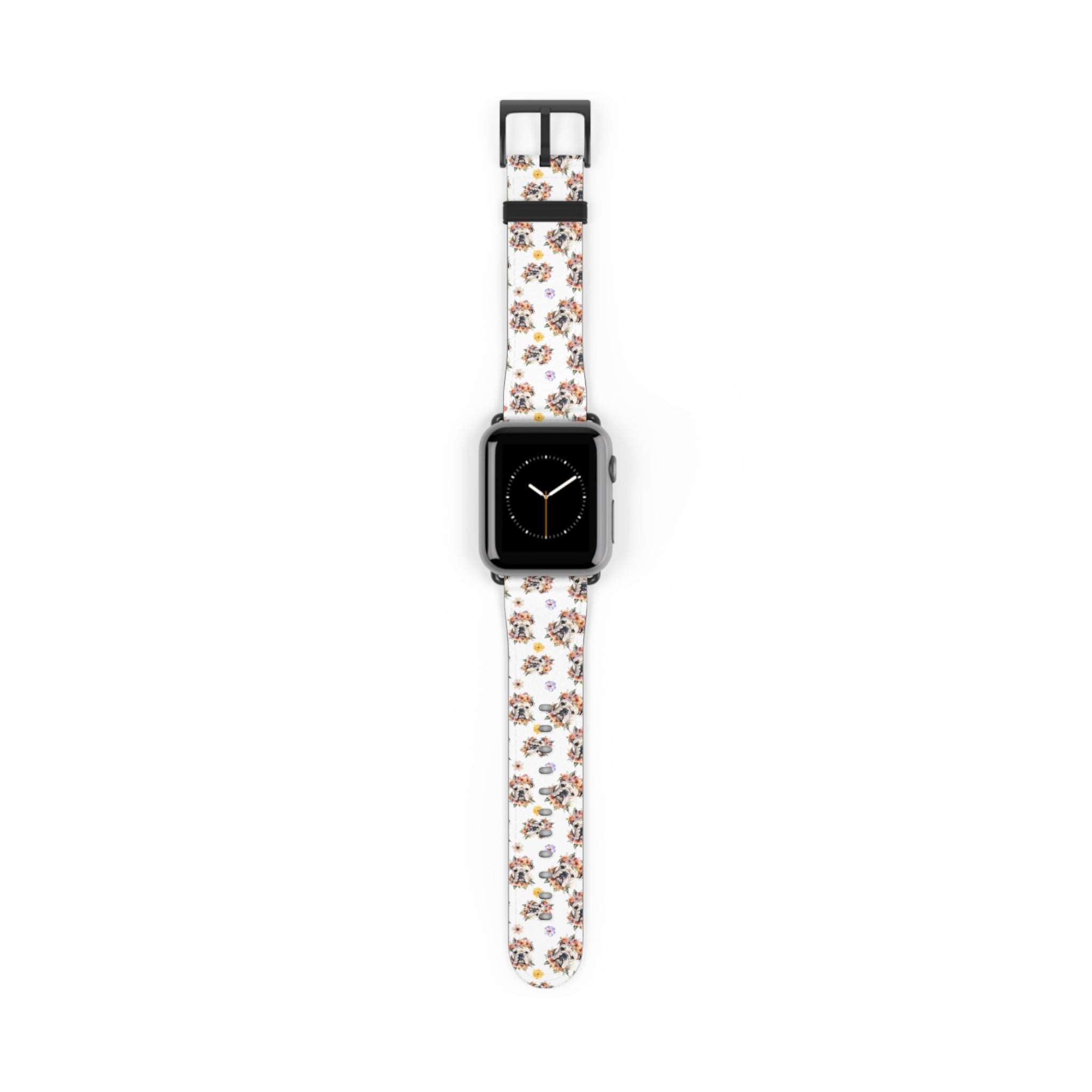 Bulldog Apple Watch Bands (English/Flower)