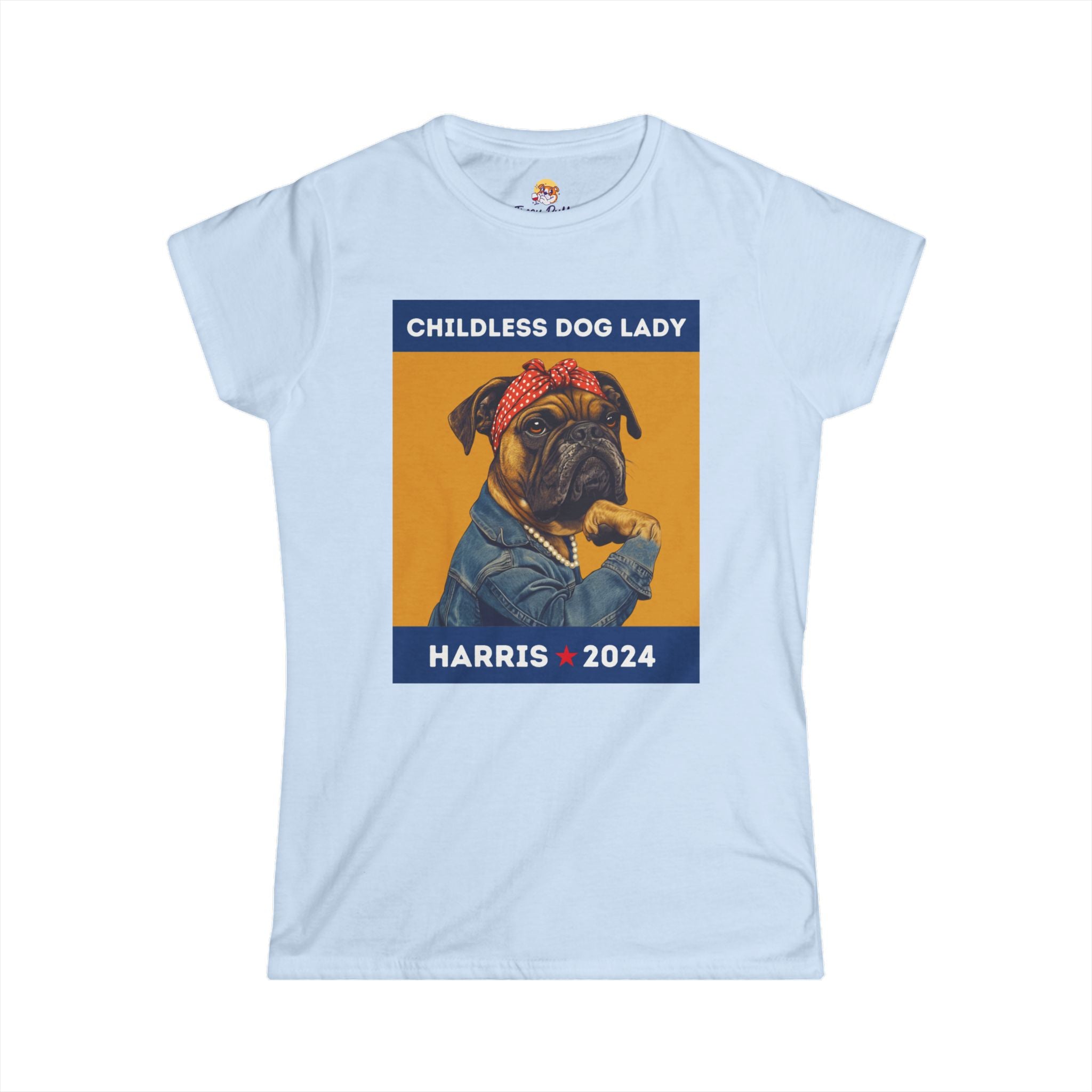 Childless Dog Lady - Women's Softstyle Tee (Lauren)