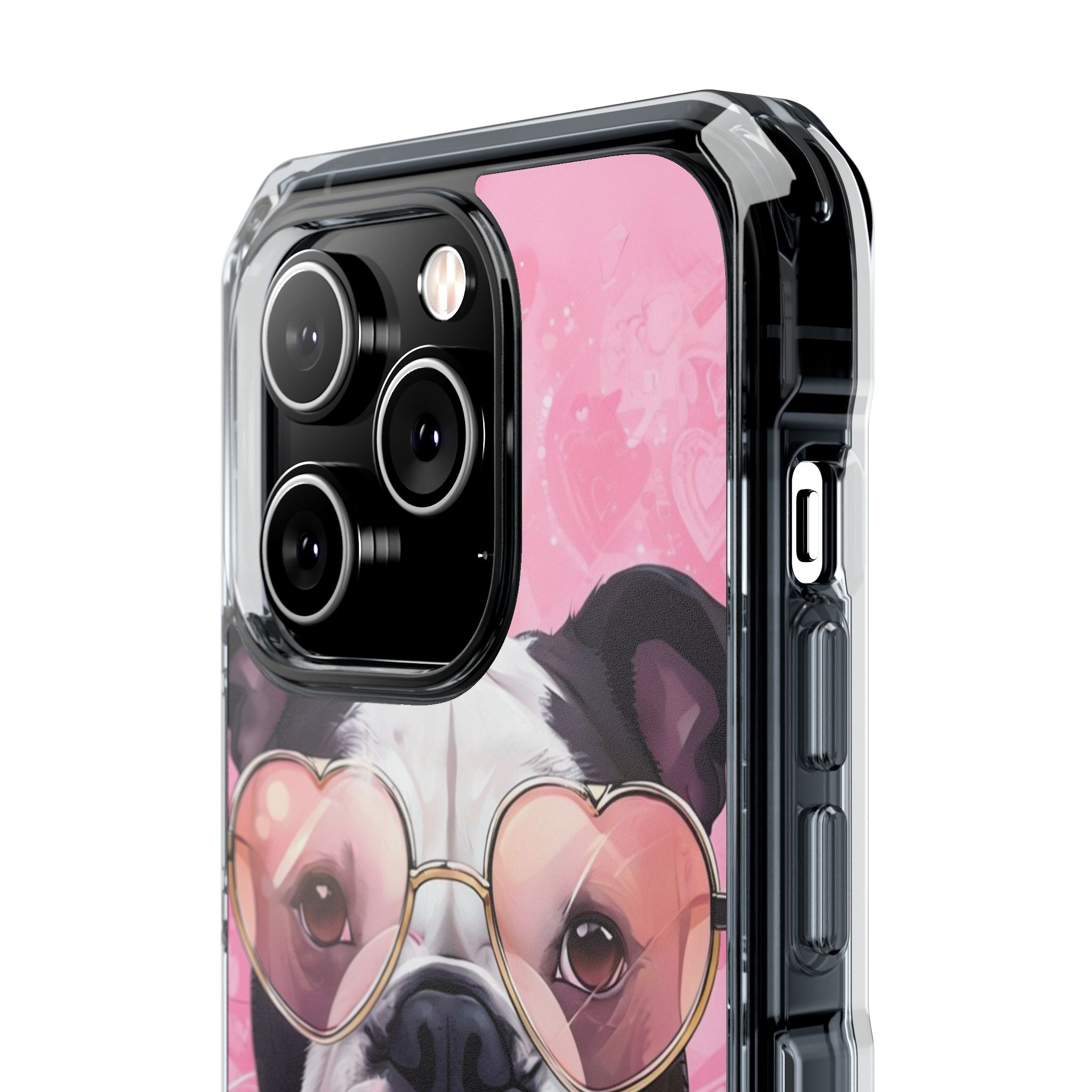 Puppy Love Valentine's Day Protection Phone Case (Black/English)