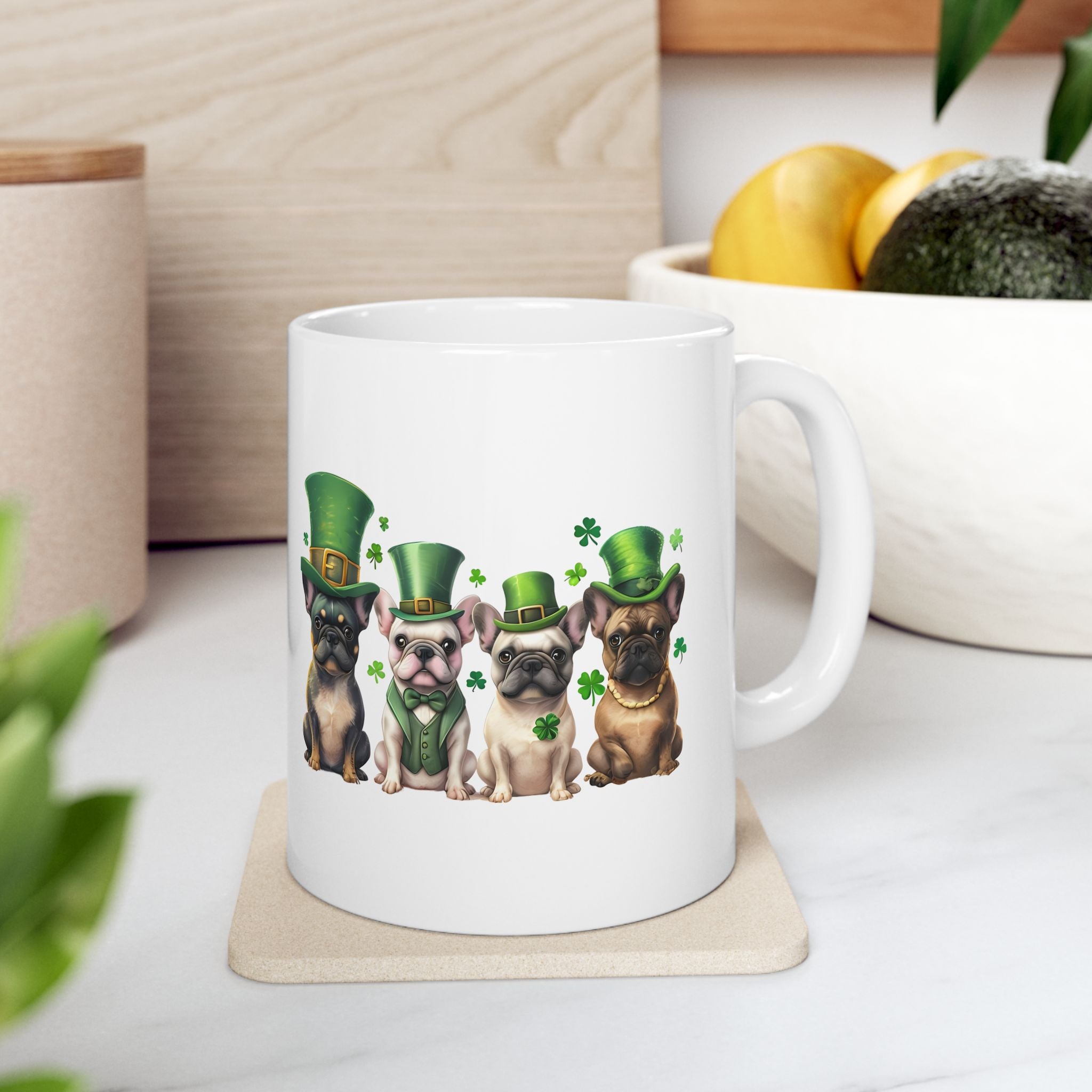 Bulldog St. Patrick's Day Coffee Mug (French)