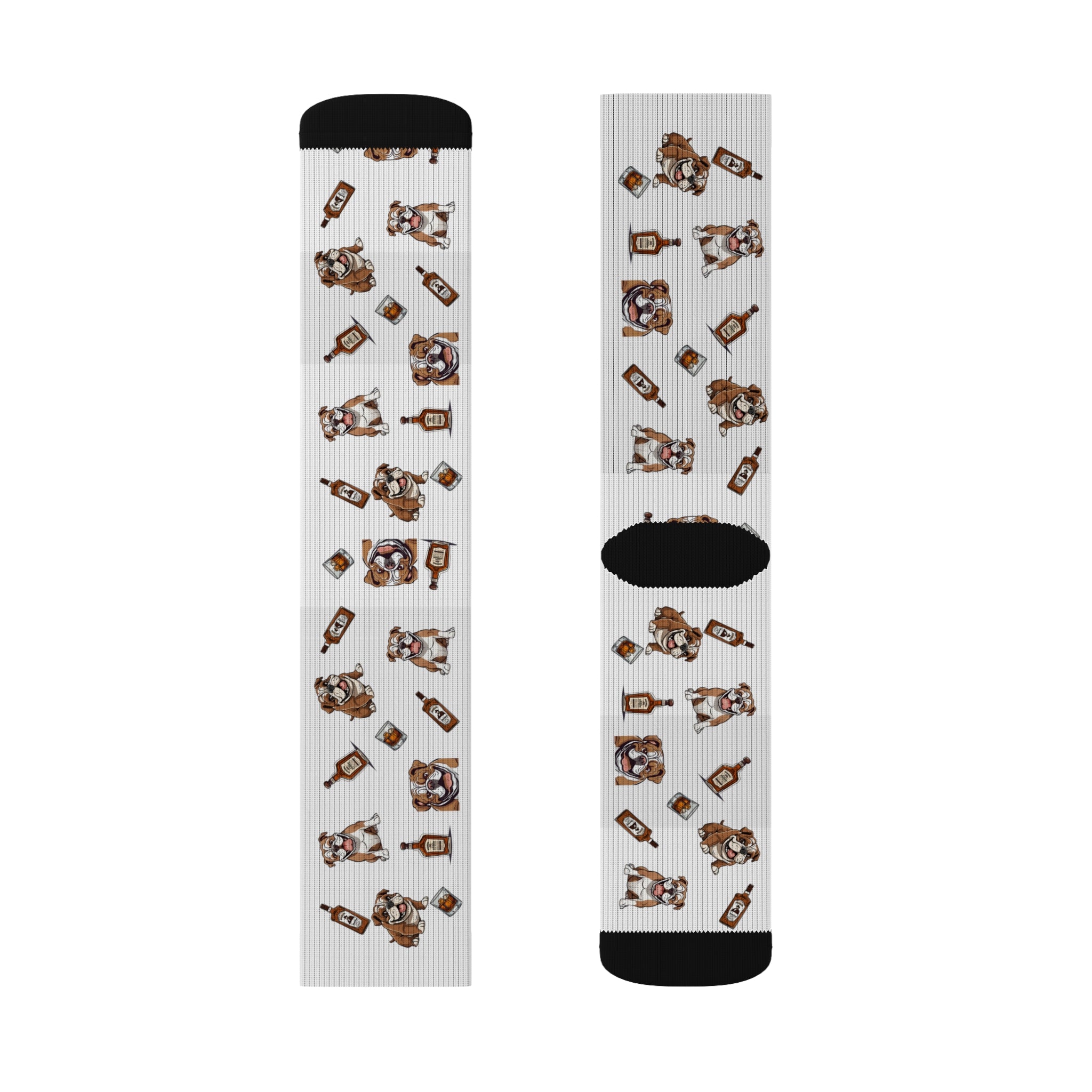 Tipsy Bully Bourbon & Bulldog Socks (English/Brown)