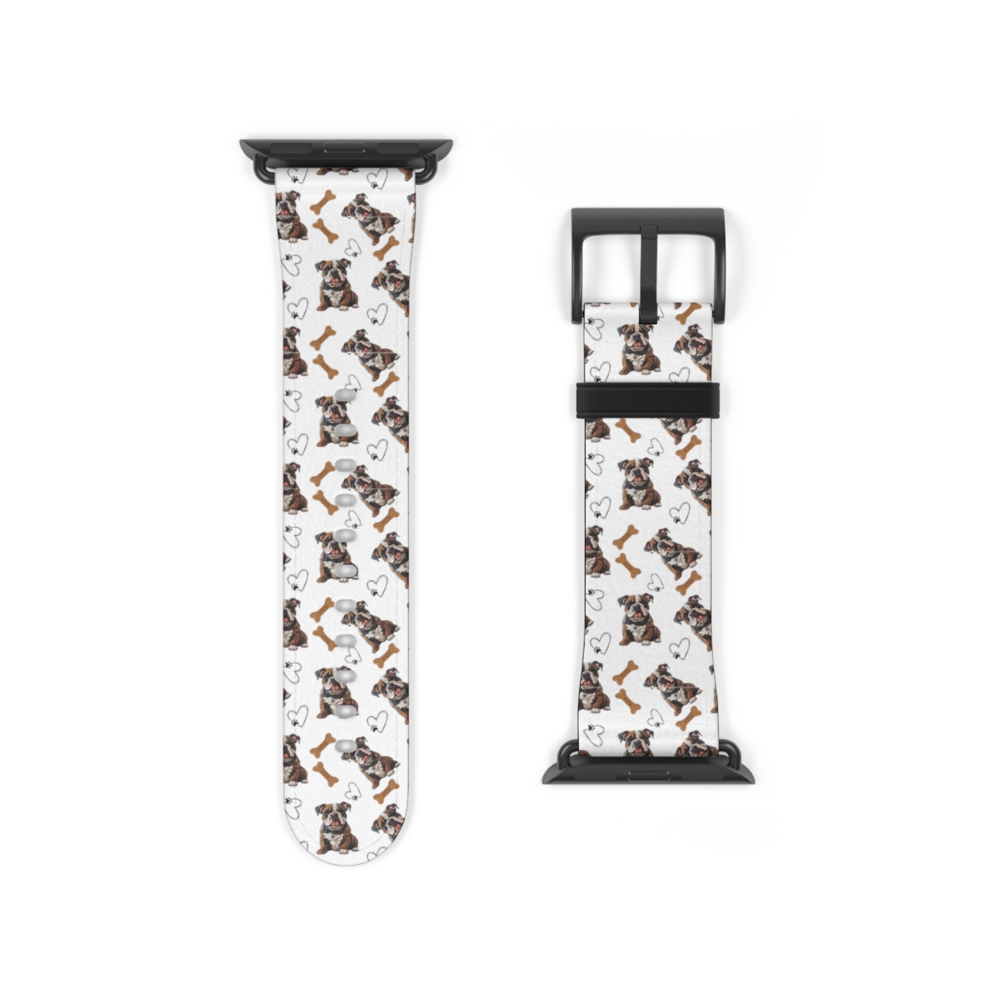 Bulldog Apple Watch Bands (English/Brown)