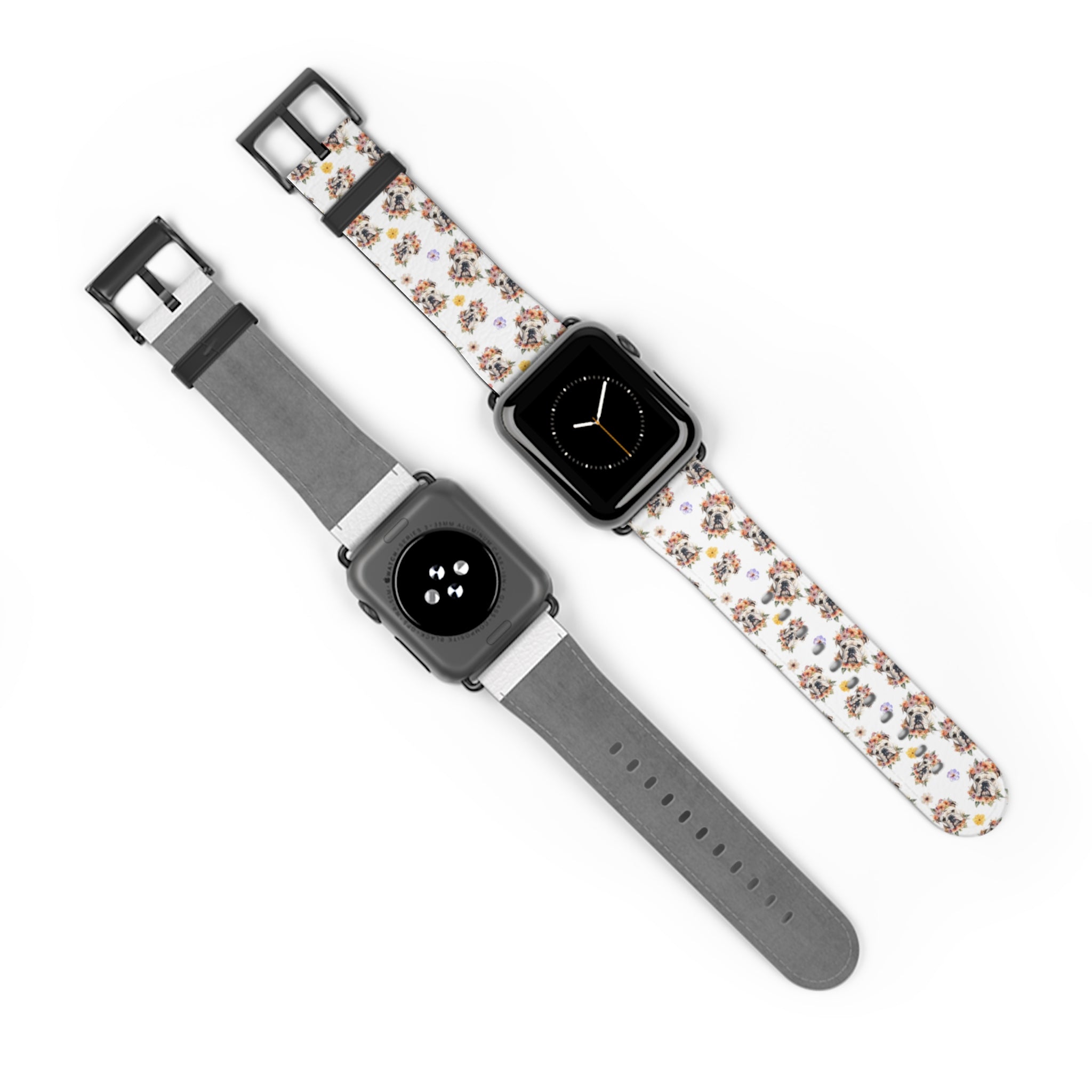 Bulldog Apple Watch Bands (English/Flower)