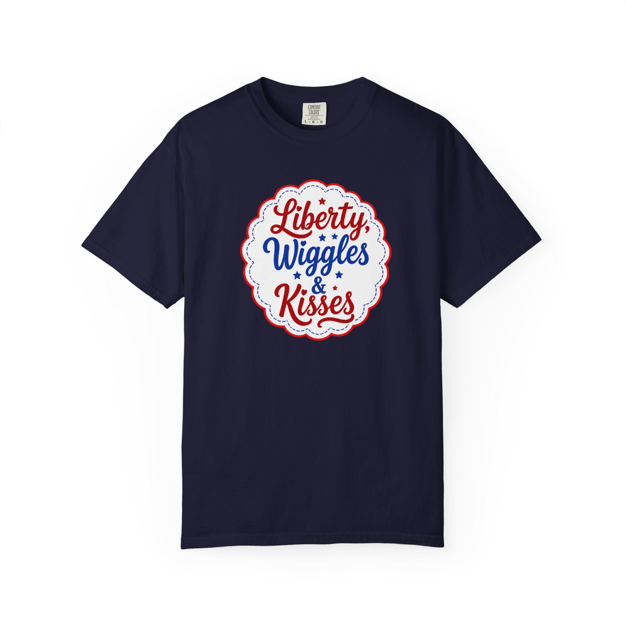 Stars, Stripes &  Slobber  Bulldog T-Shirt | Patriotic Garment-Dyed Tee (French)