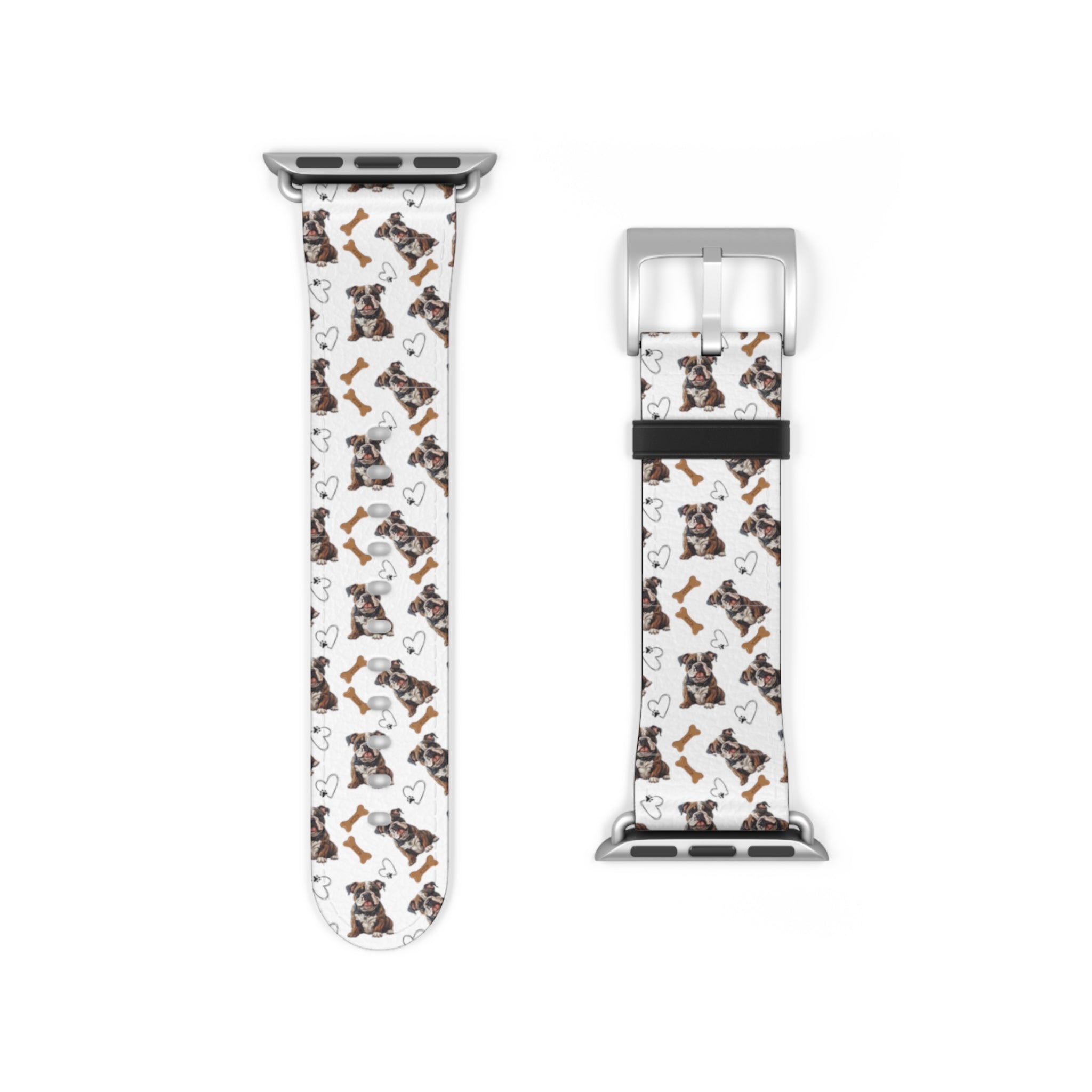 Bulldog Apple Watch Bands (English/Brown)