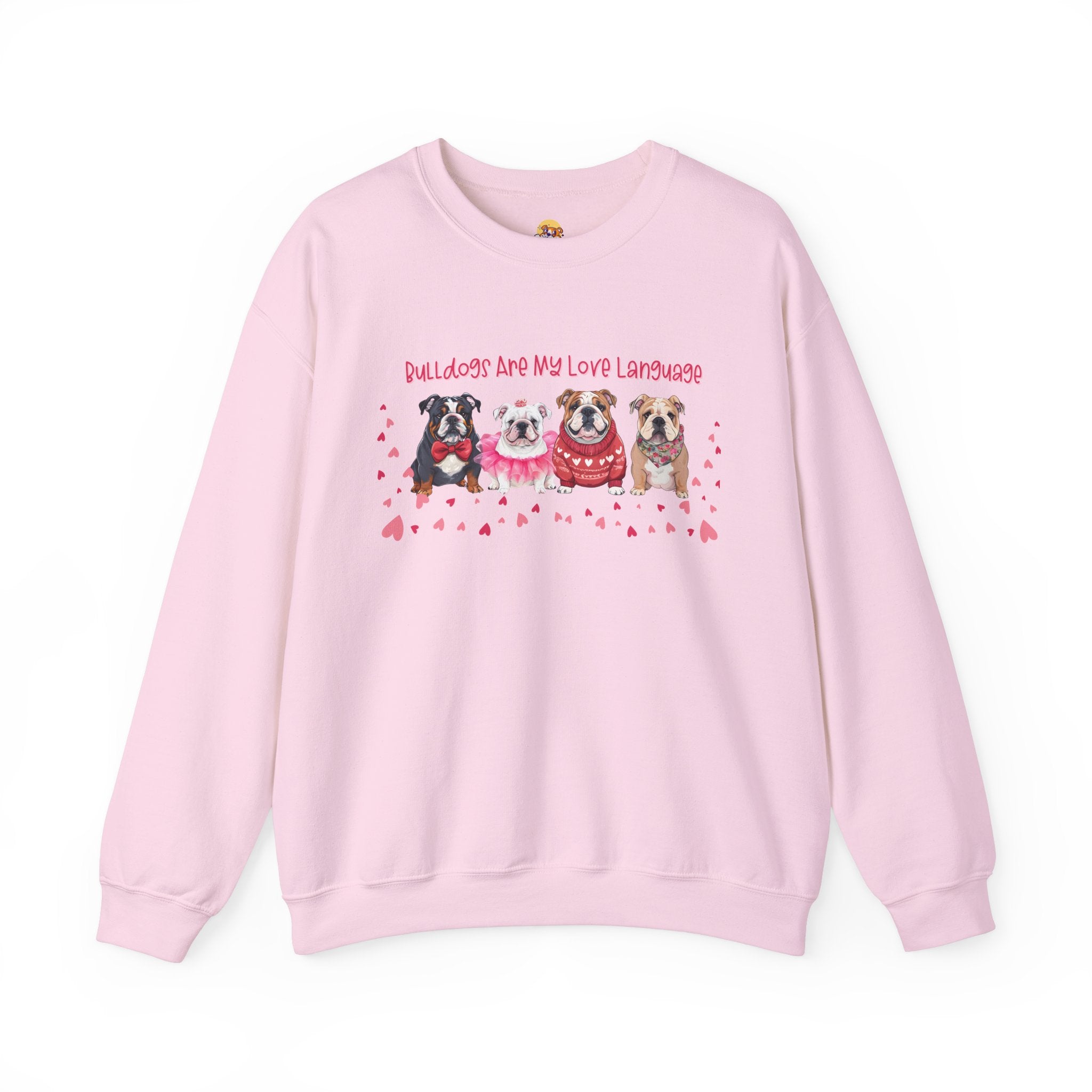 Bulldog Valentine’s Day Crew Neck Sweatshirt (English)