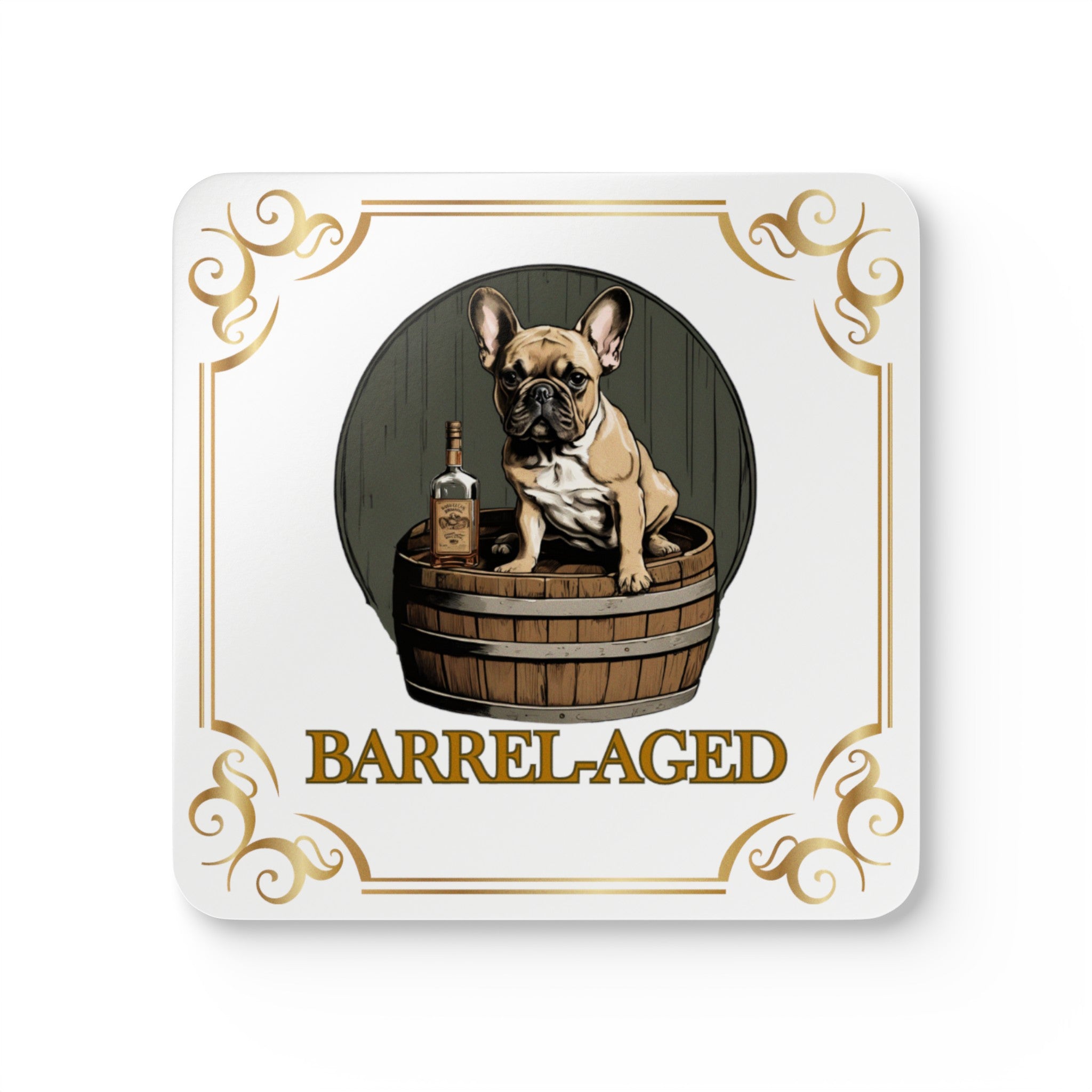 "Barrel Aged" Tipsy Bully Coaster Set (French)