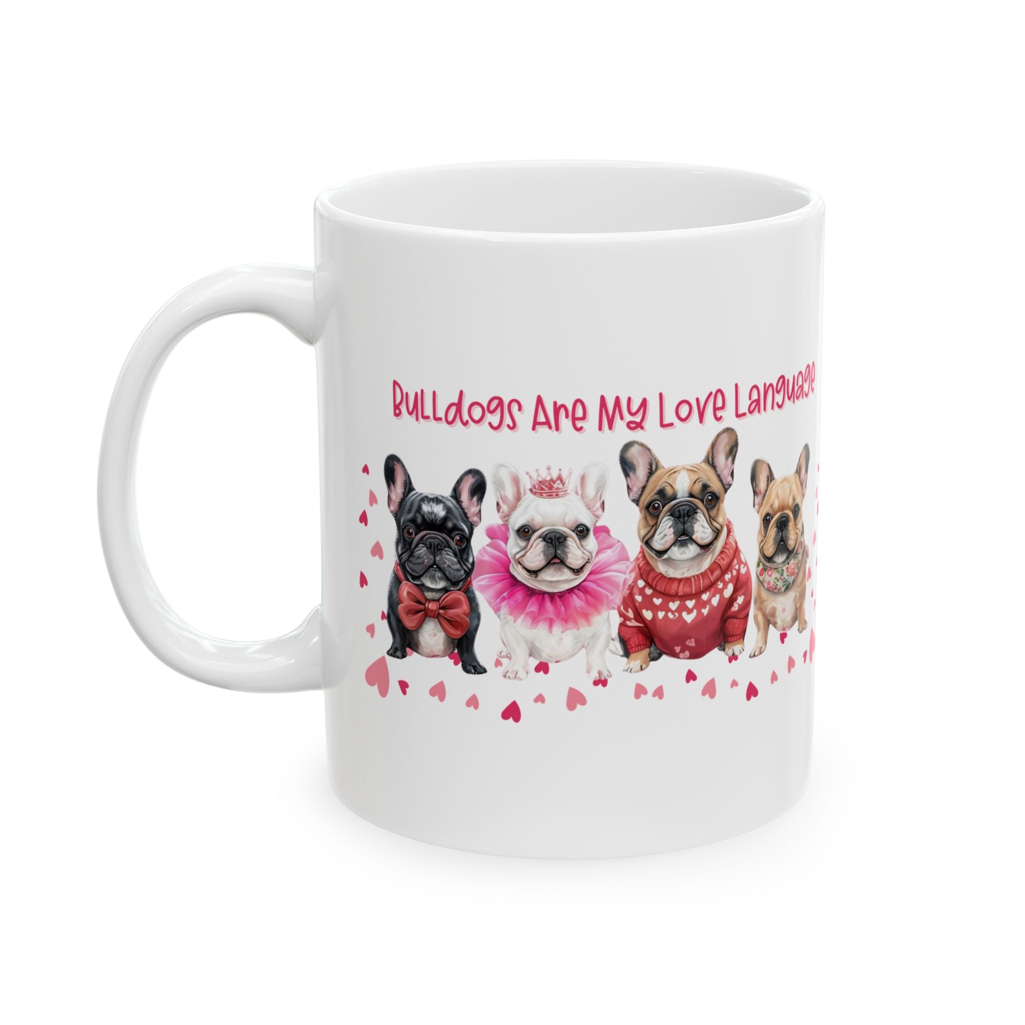 Bulldog Valentine’s Day Coffee Mug (11oz, 15oz / French)