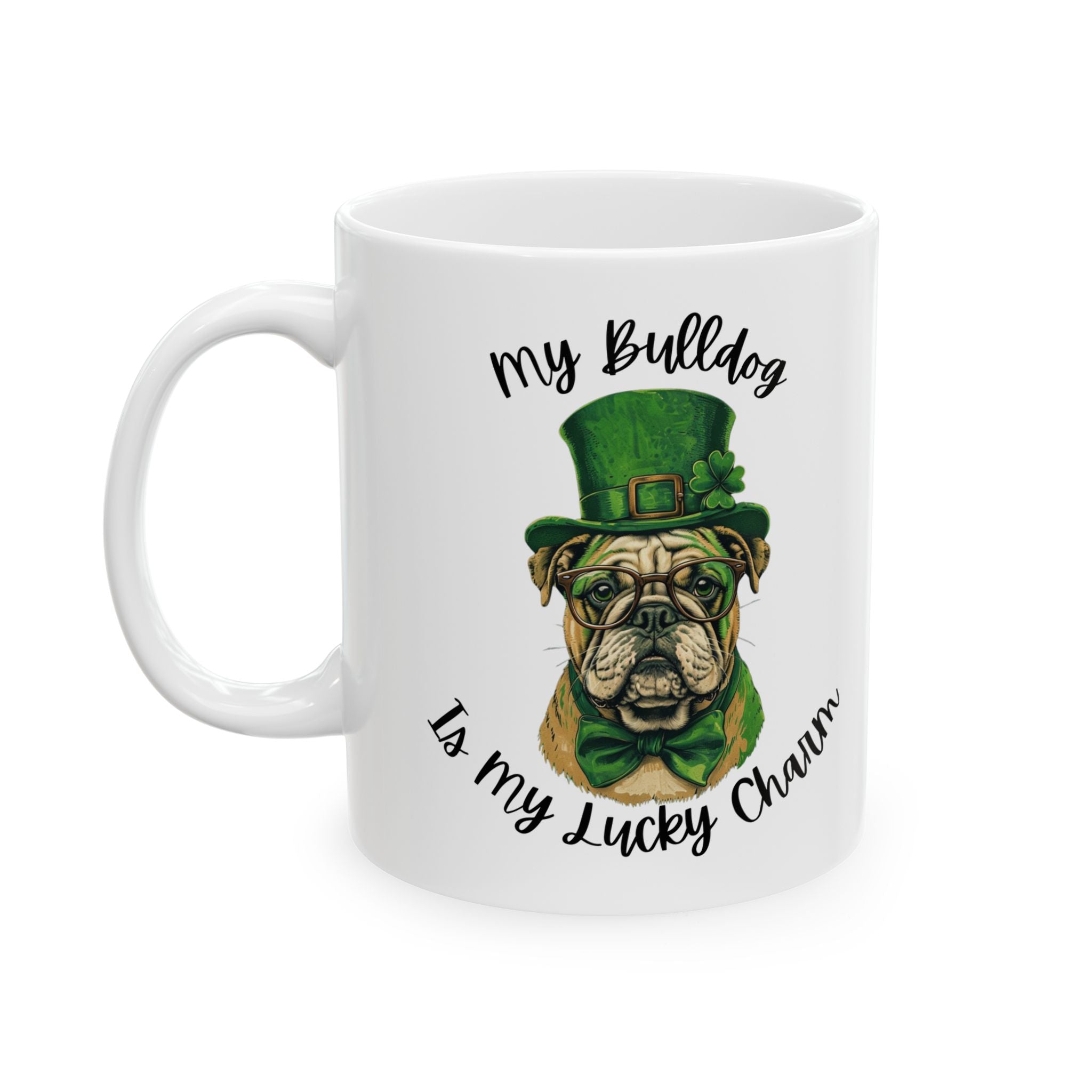 Bulldog St. Patrick's Day Coffee Mug (English)