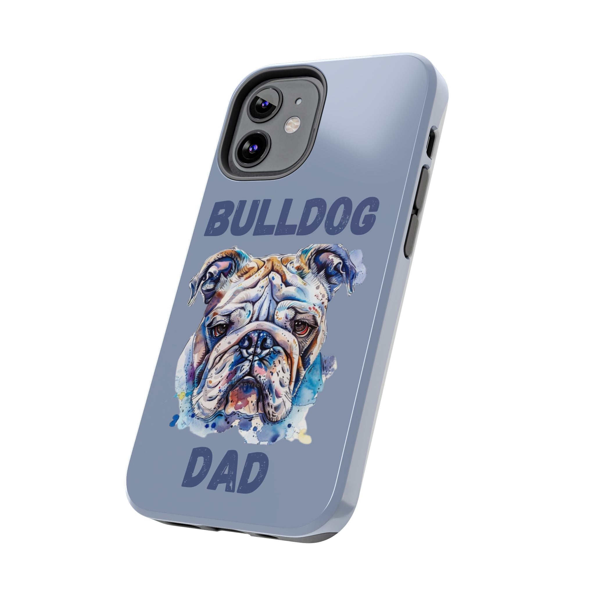 Bulldog Dad iPhone Cases (English/Watercolor) New
