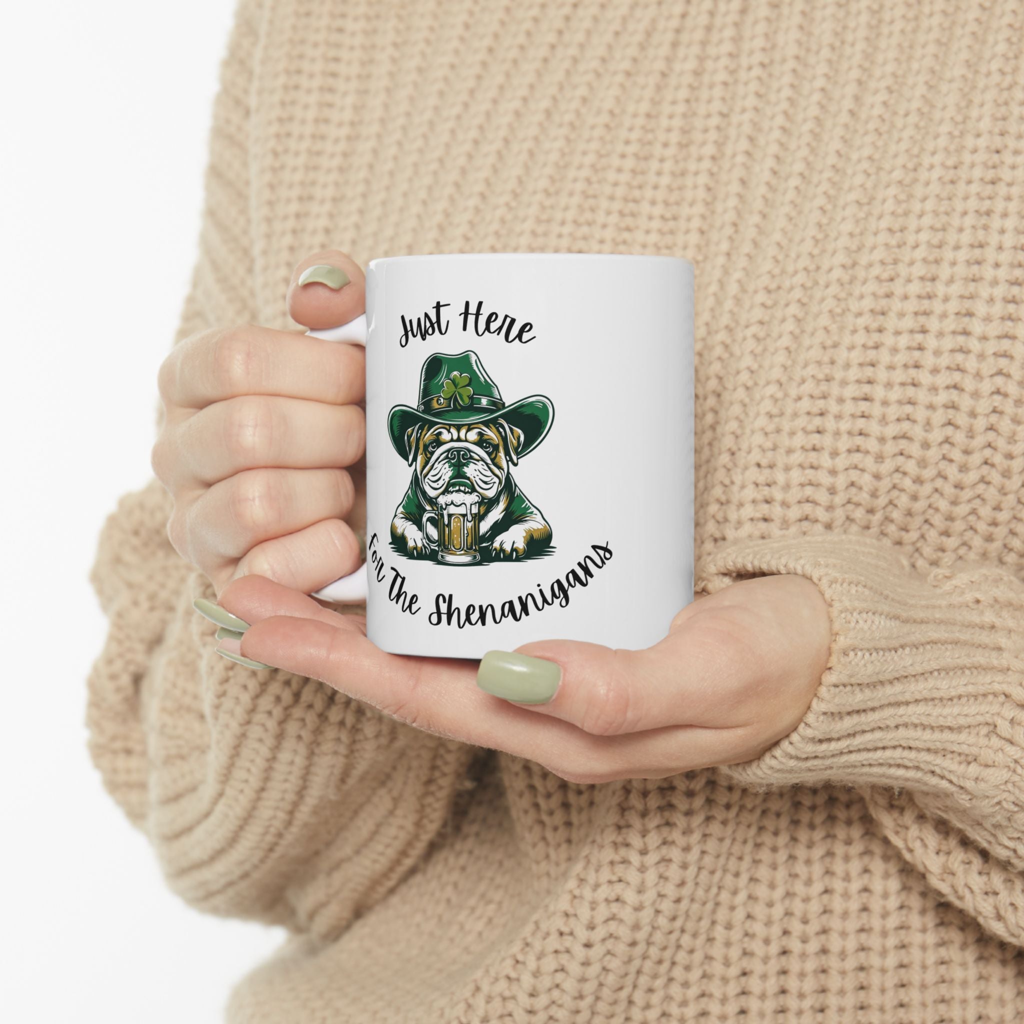 Bulldog St. Patrick's Day Coffee Mug (English)