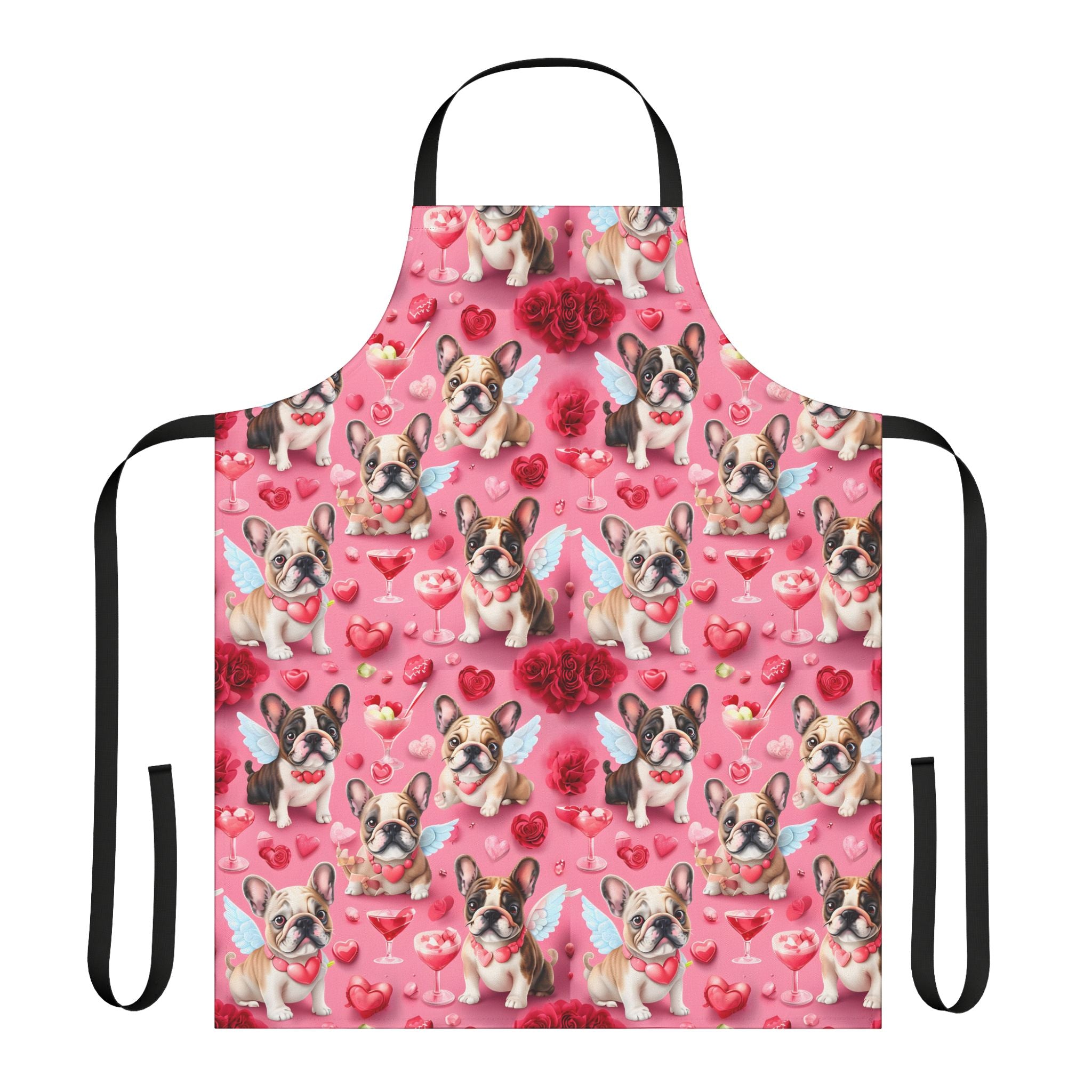 Bulldog Valentine’s Day Apron (French)