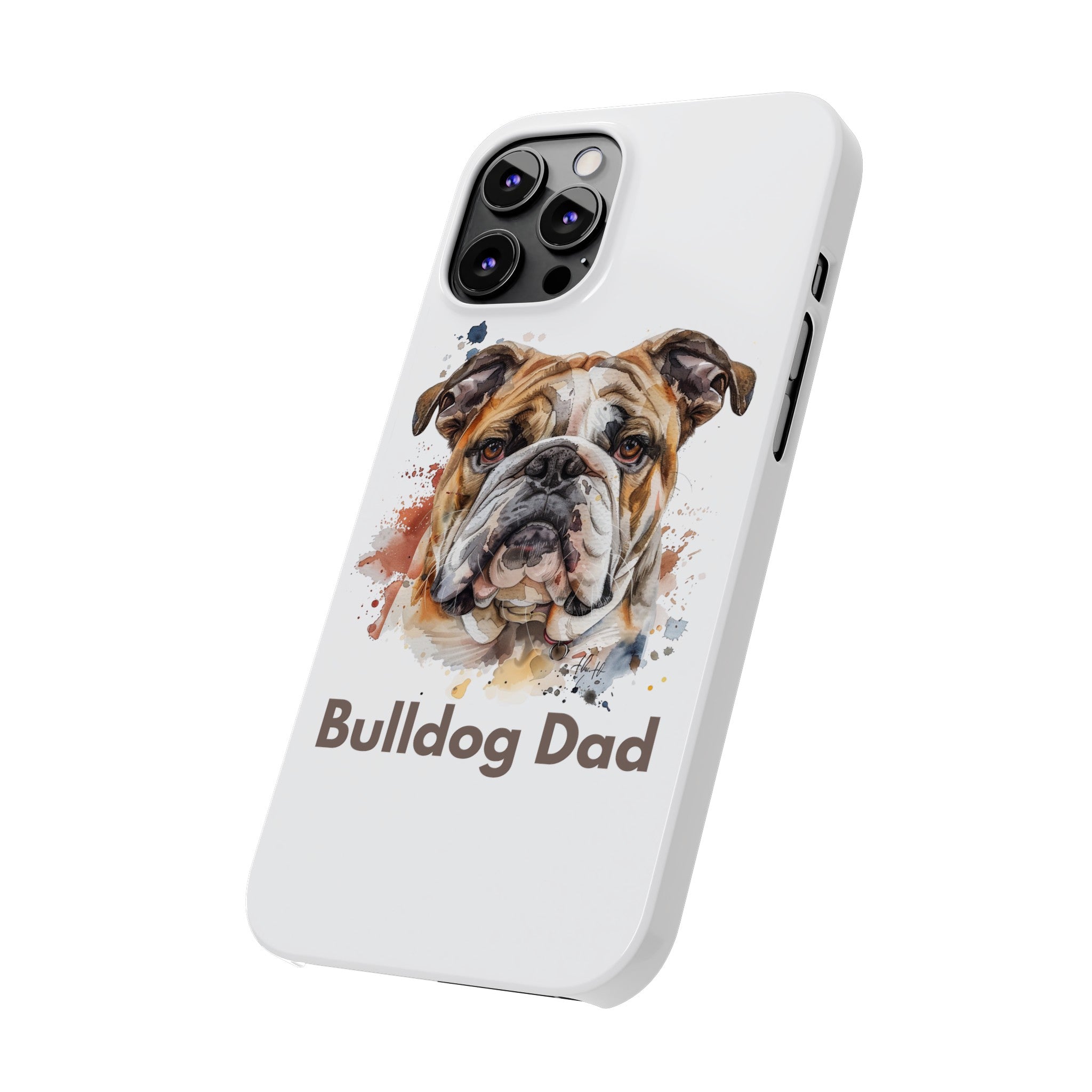 Bulldog iPhone Cases (English/Watercolor)